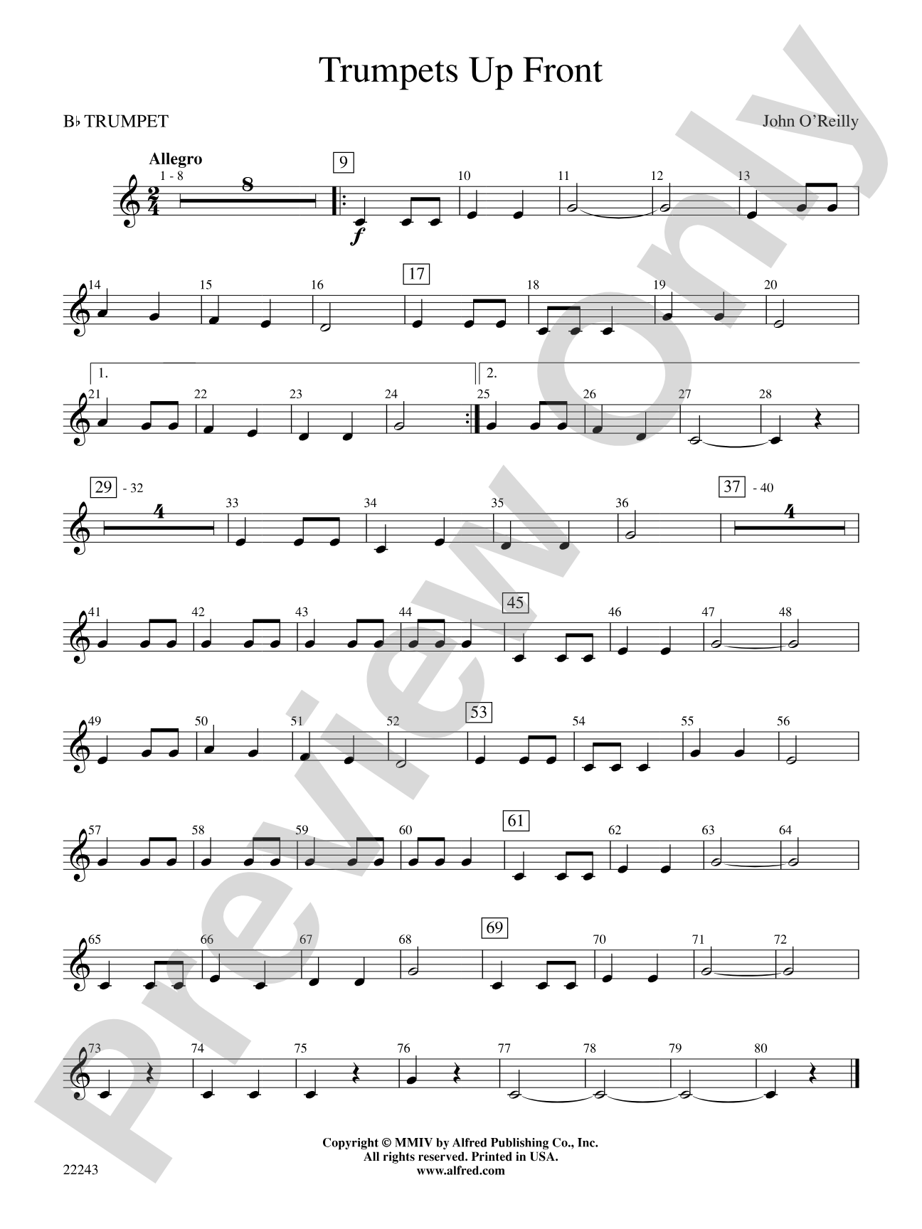 Trumpets Up Front: 1st B-flat Trumpet