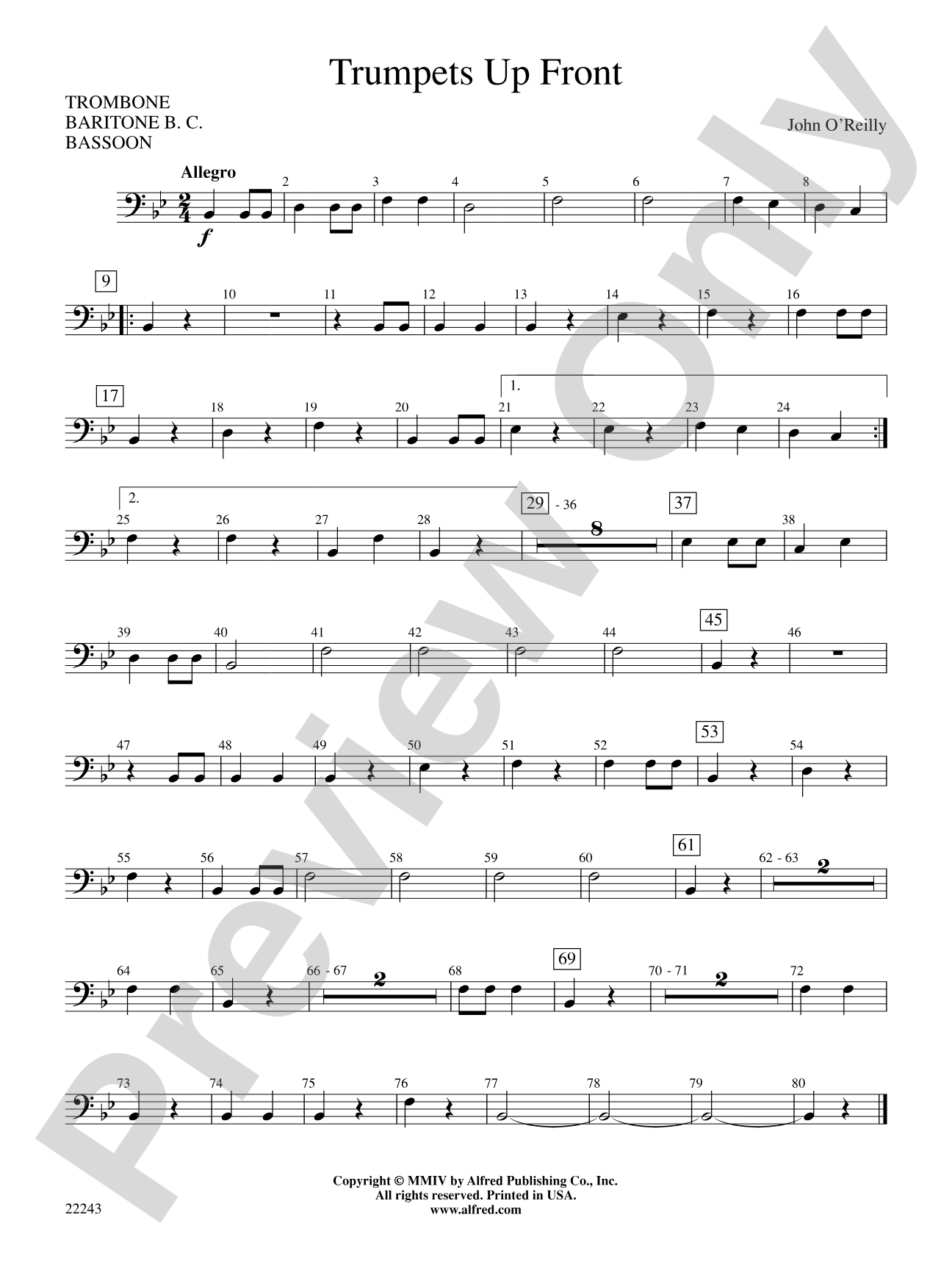 Trumpets Up Front: 1st Trombone