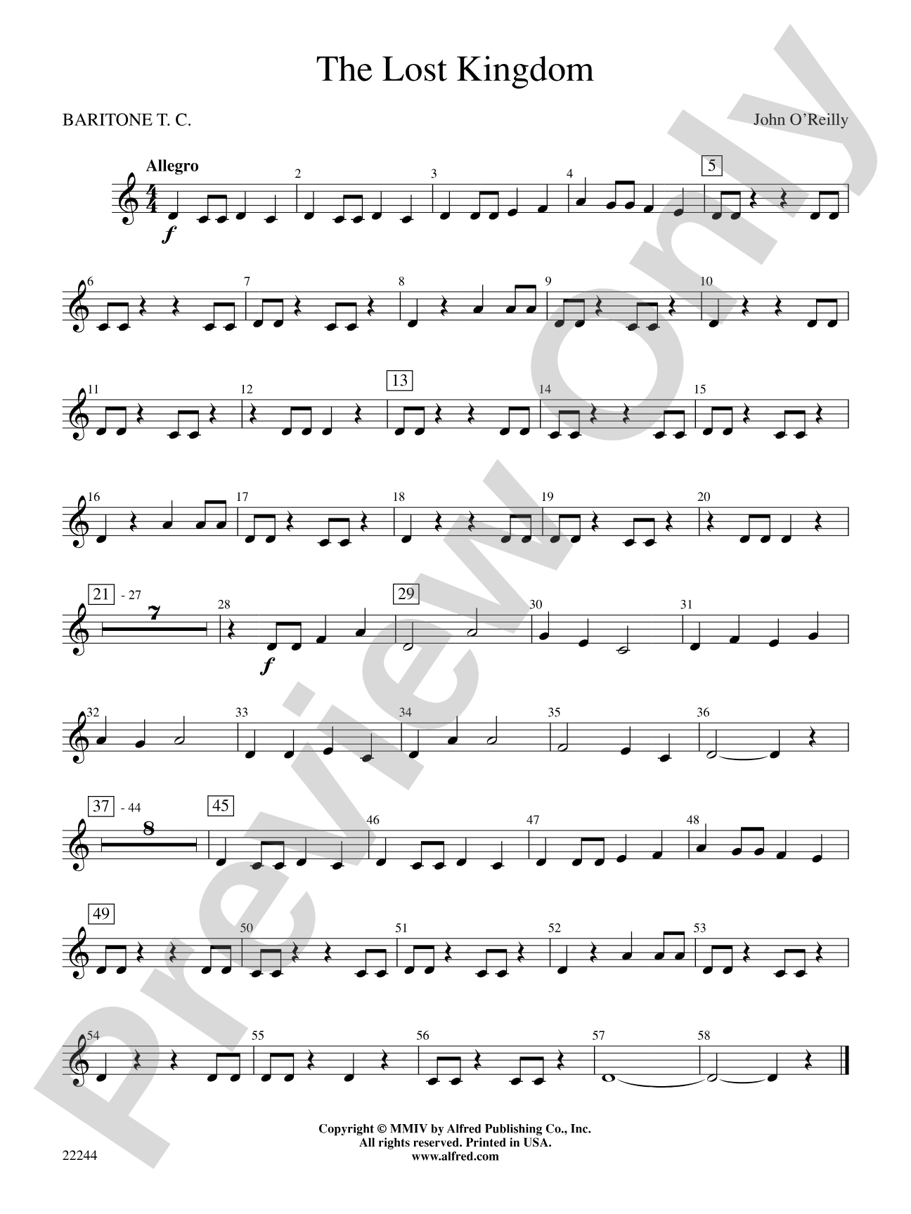 The Lost Kingdom: Baritone T.C.