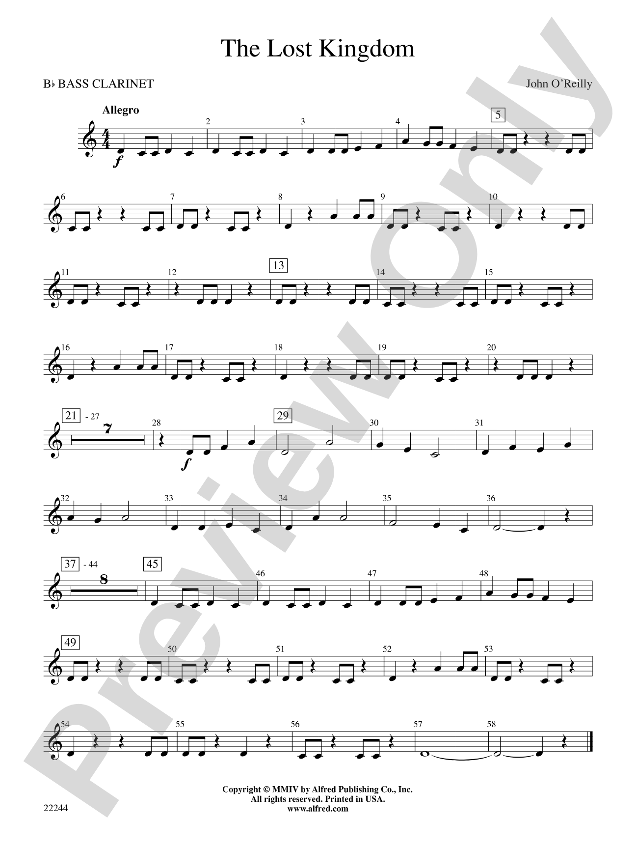 The Lost Kingdom: B-flat Bass Clarinet