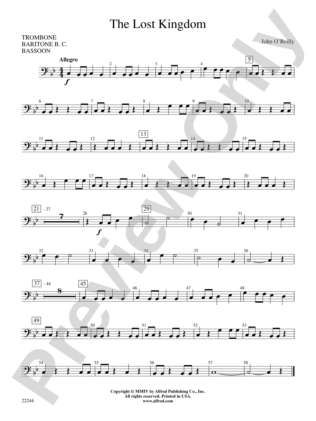 The Lost Kingdom: 1st Trombone