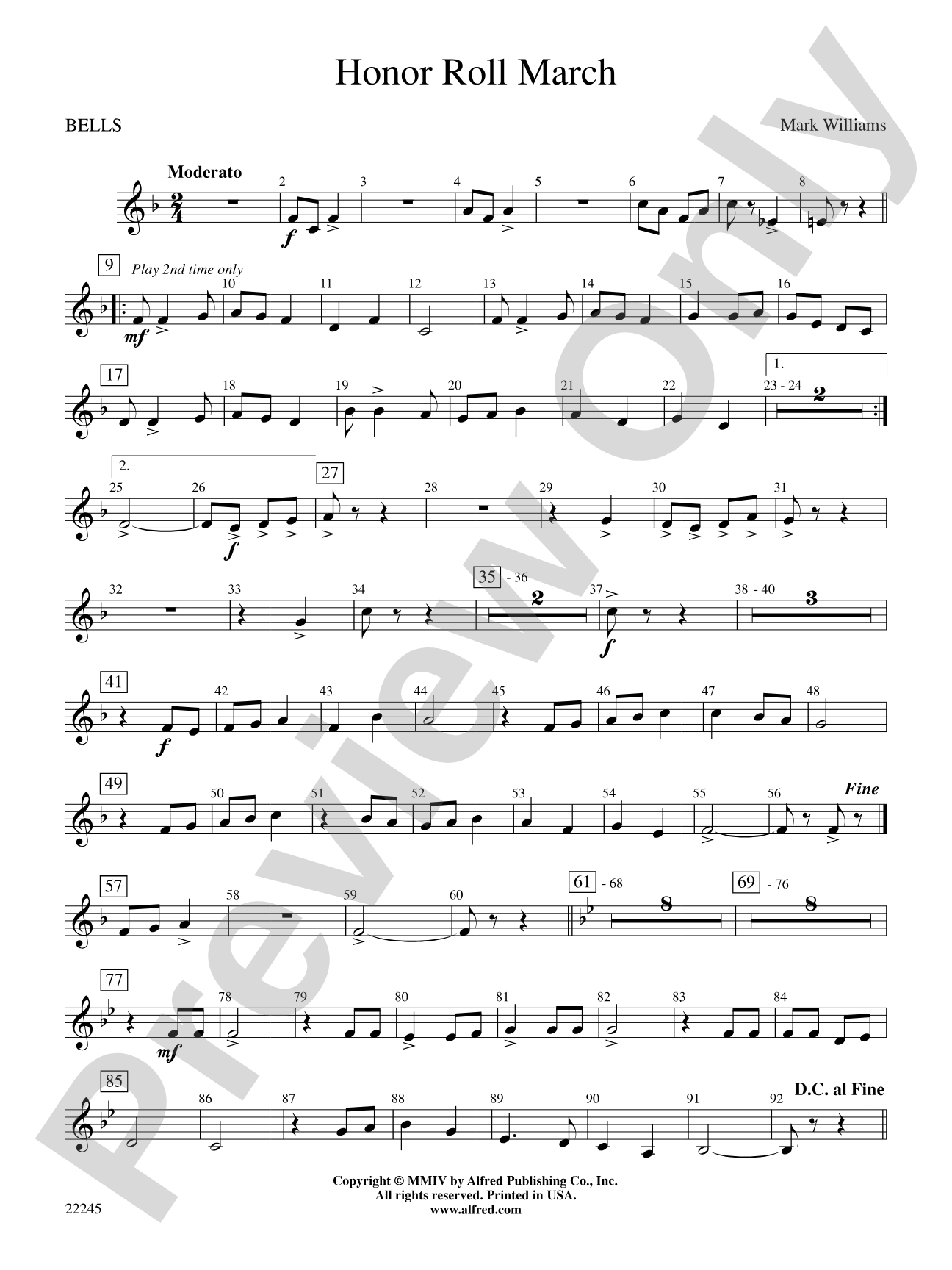 Honor Roll March: Bells