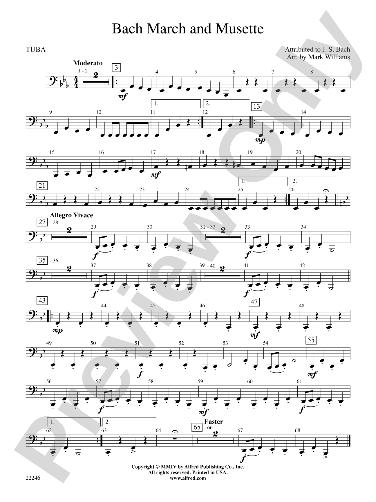 Bach March and Musette: Tuba