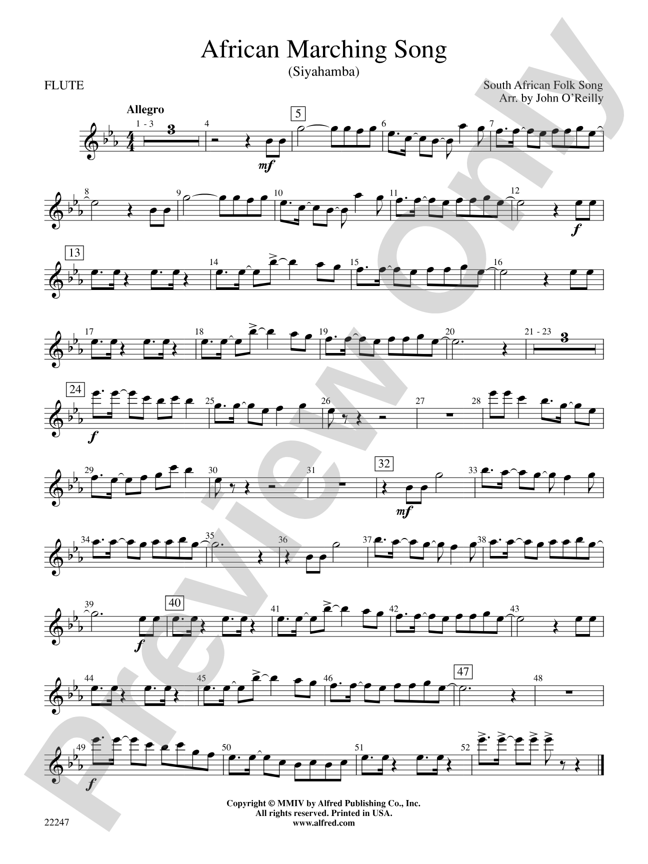 African Marching Song: Flute