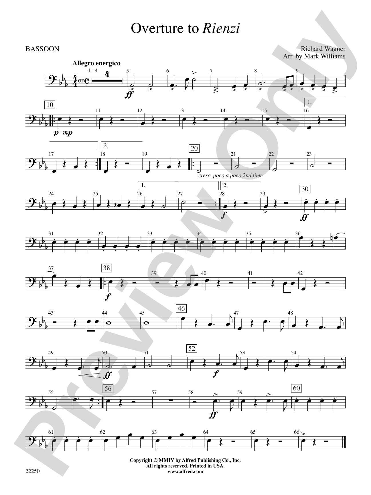 Overture to Rienzi: Bassoon