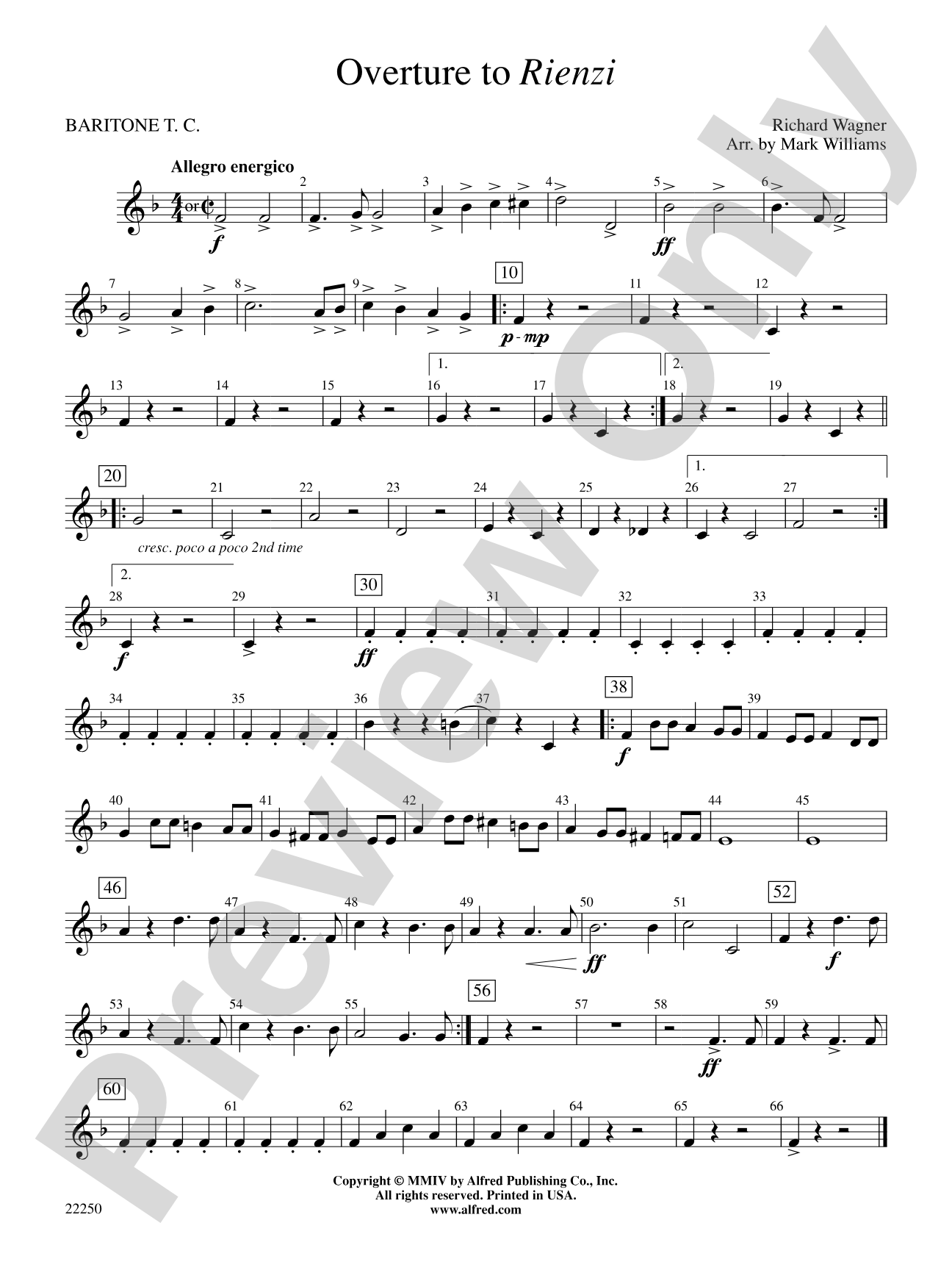 Overture to Rienzi: Baritone T.C.