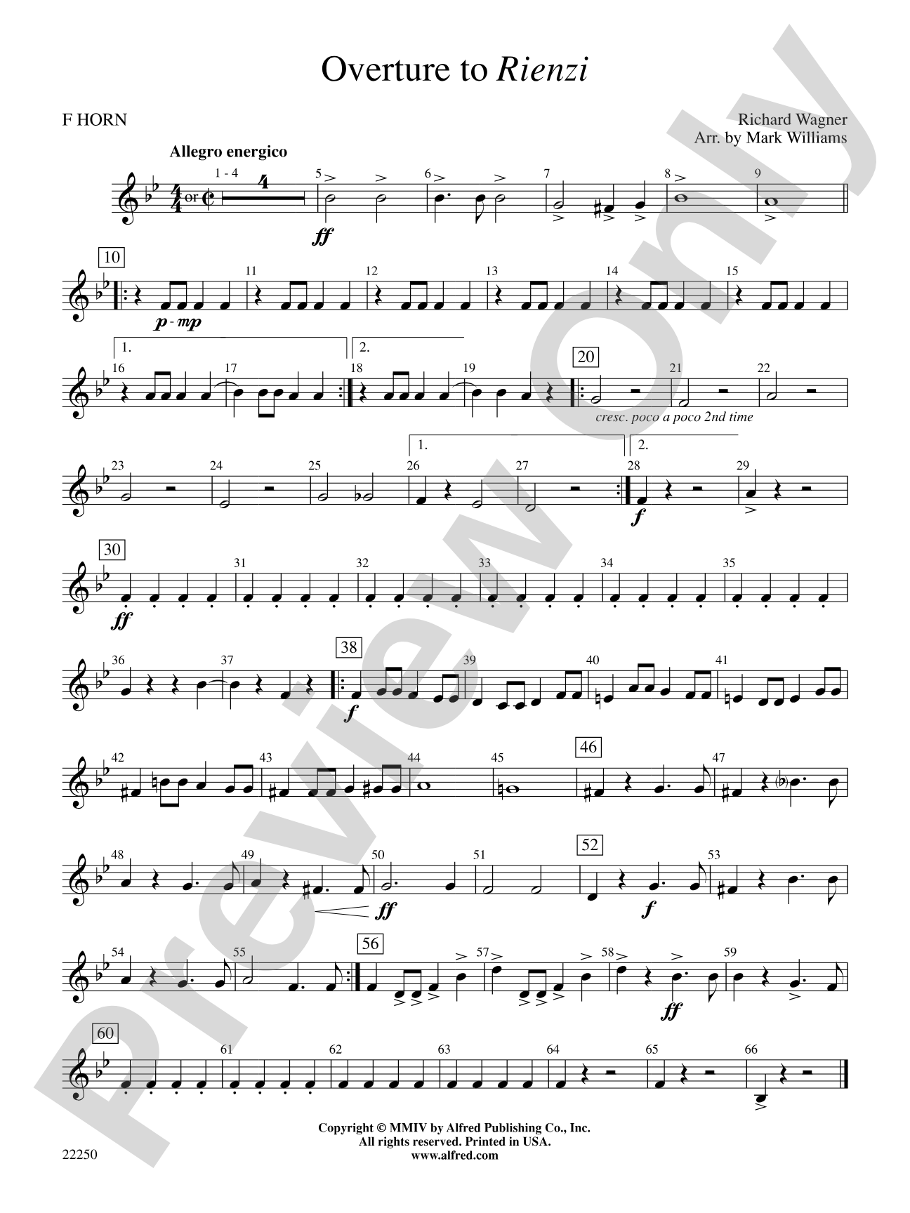 Overture to Rienzi: 1st F Horn