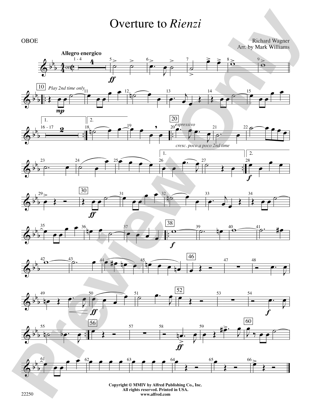 Overture to Rienzi: Oboe