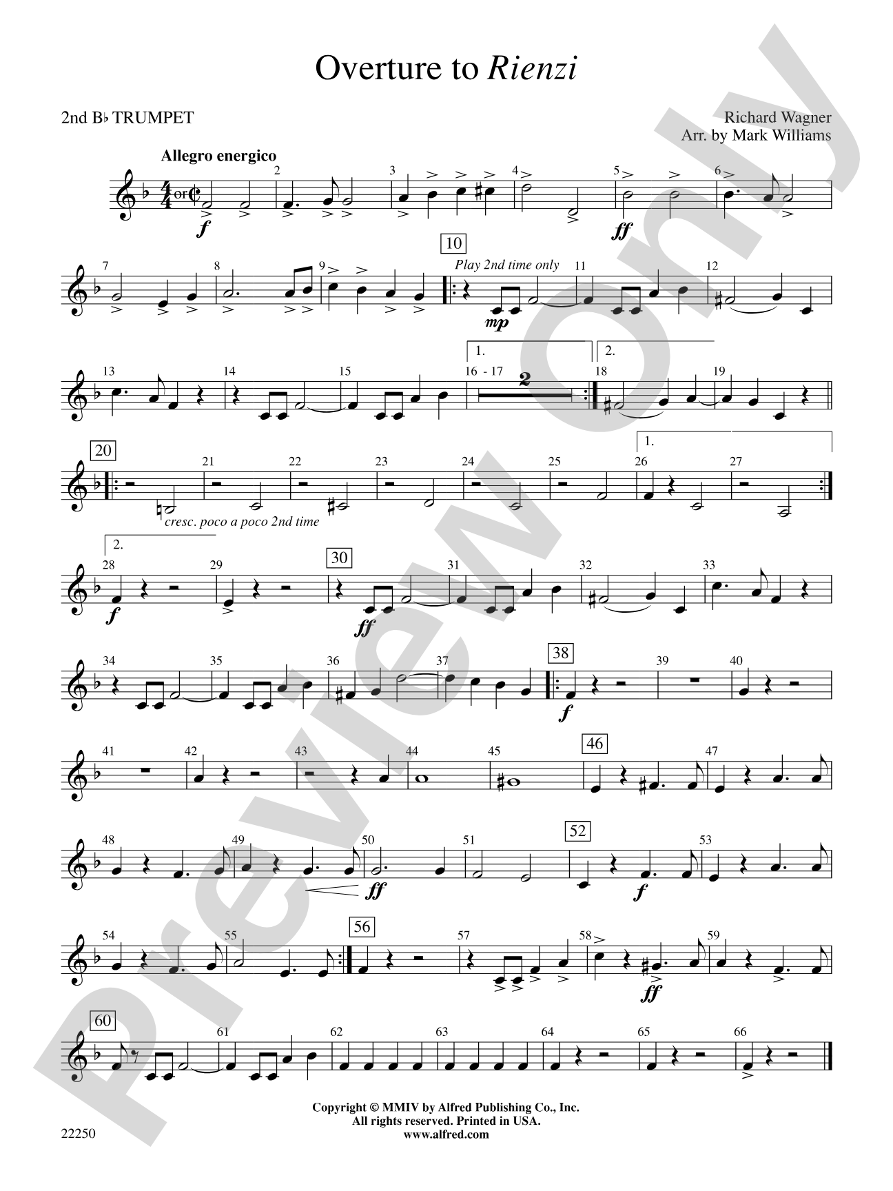 Overture to Rienzi: 2nd B-flat Trumpet