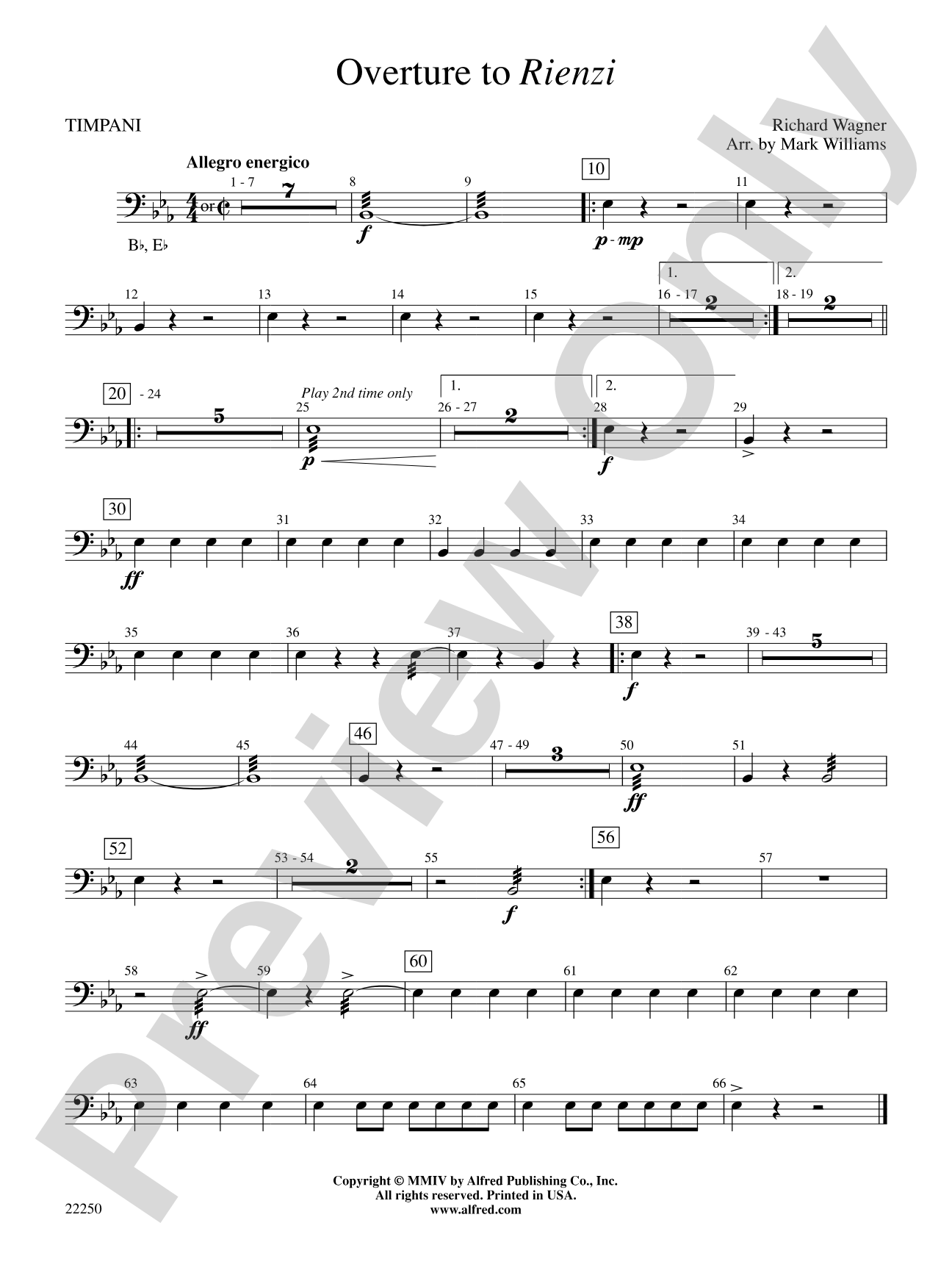 Overture to Rienzi: Timpani