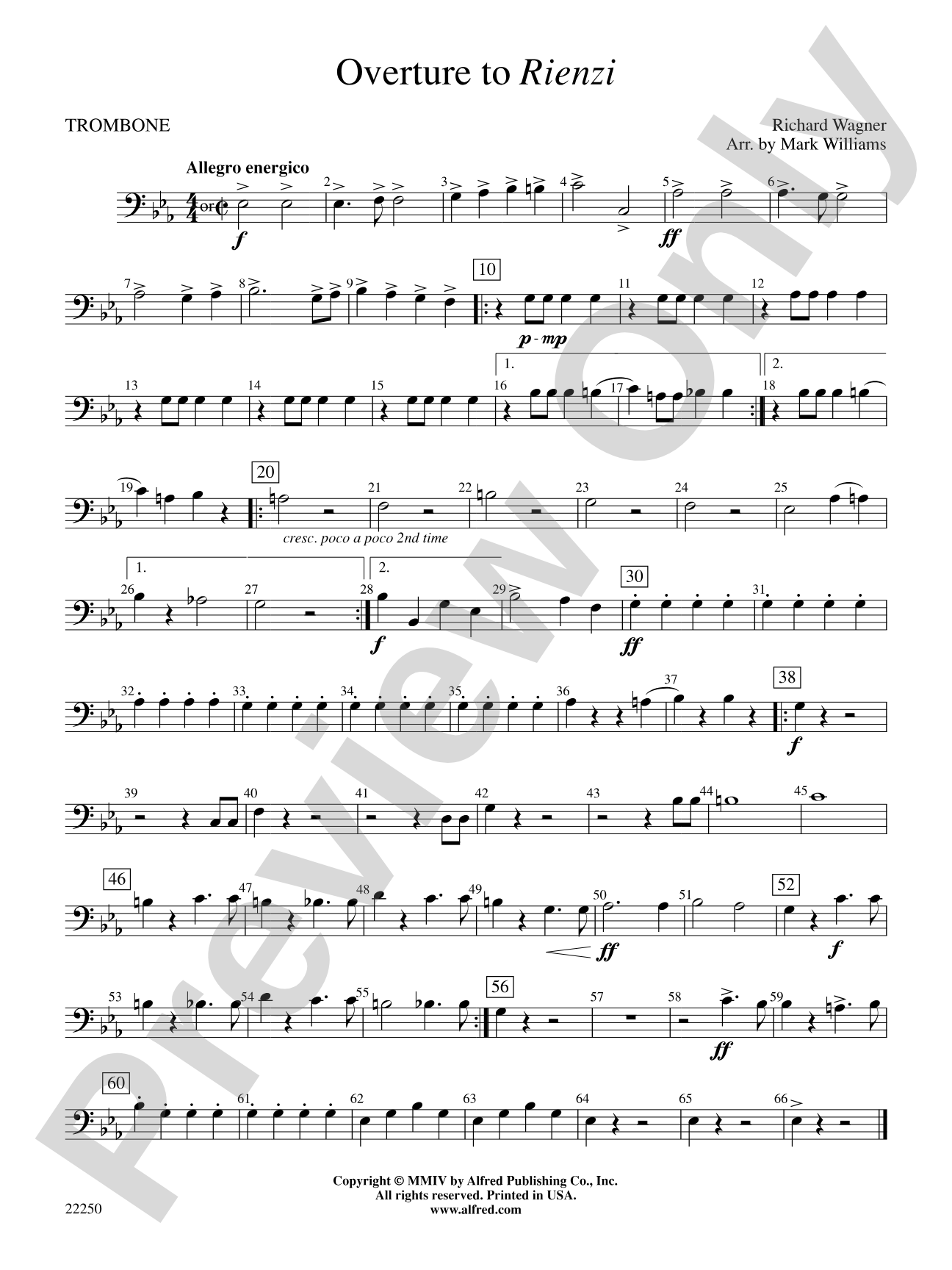 Overture to Rienzi: 1st Trombone