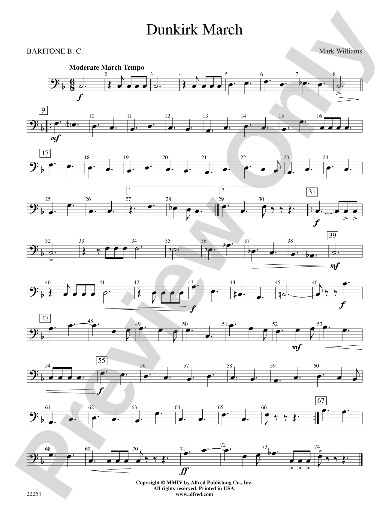 Dunkirk March: Baritone B.C.