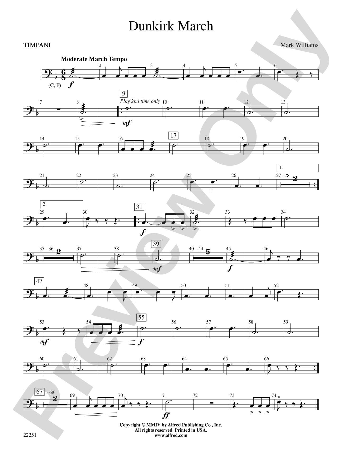 Dunkirk March: Timpani
