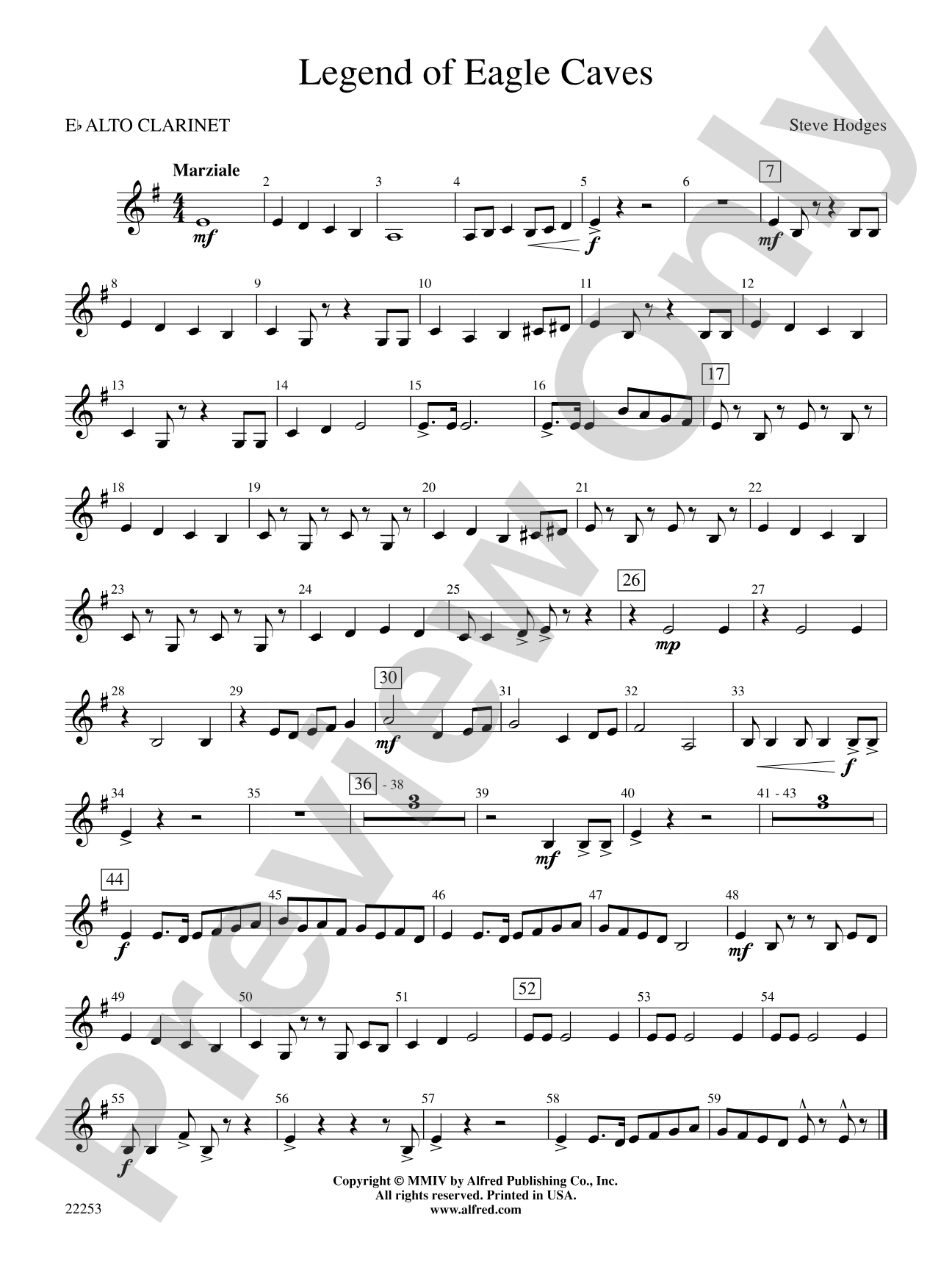 Legend of Eagle Caves: E-flat Alto Clarinet