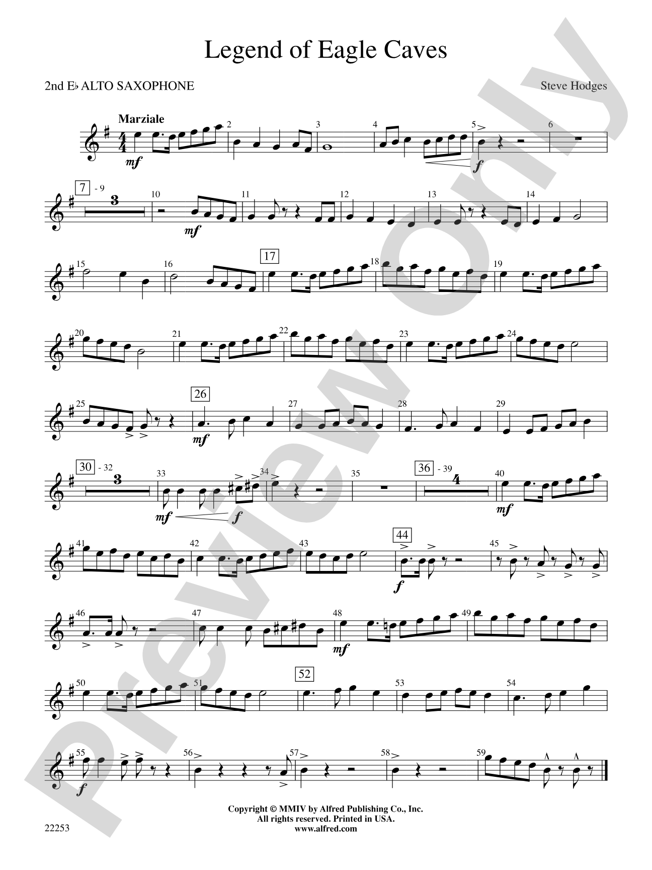 Legend of Eagle Caves: 2nd E-flat Alto Saxophone