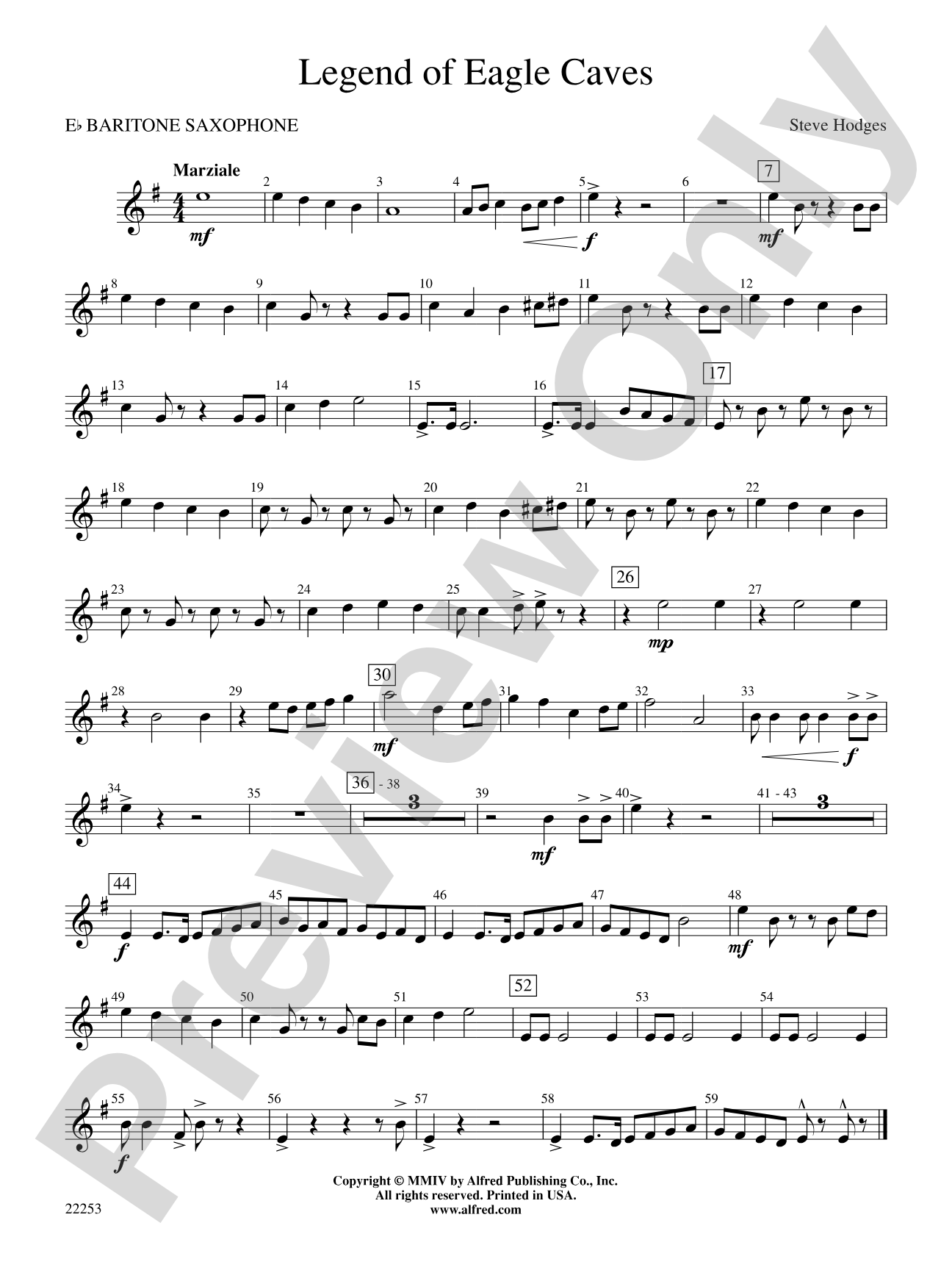 Legend of Eagle Caves: E-flat Baritone Saxophone