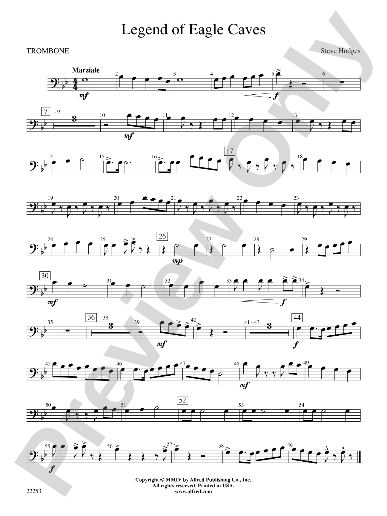 Legend of Eagle Caves: 1st Trombone