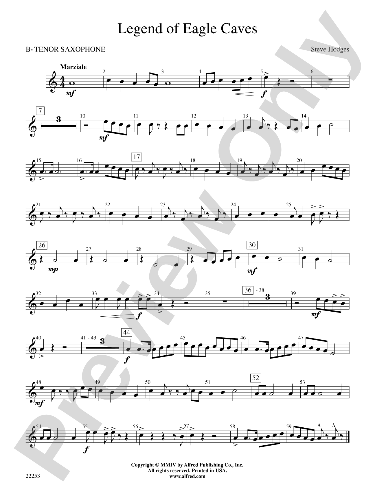 Legend of Eagle Caves: B-flat Tenor Saxophone
