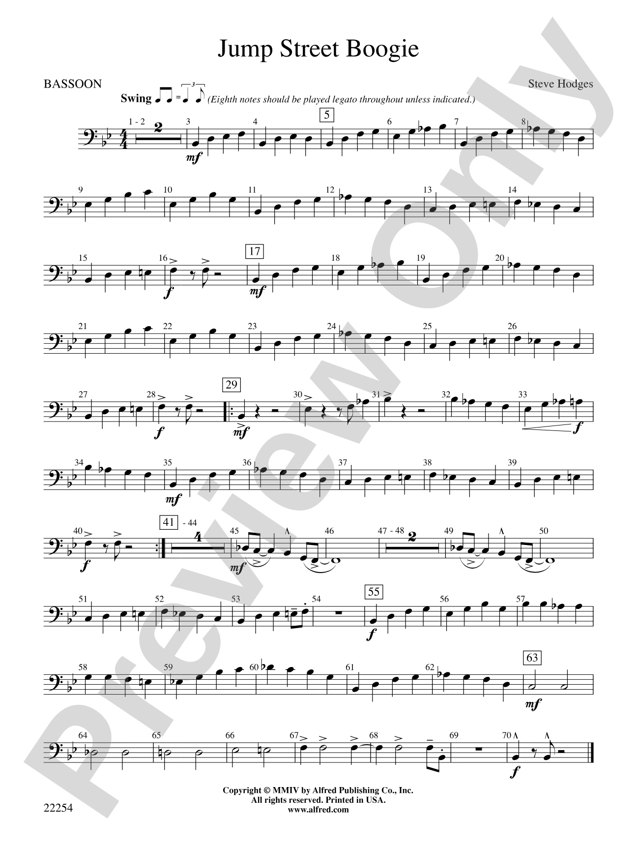 Jump Street Boogie: Bassoon