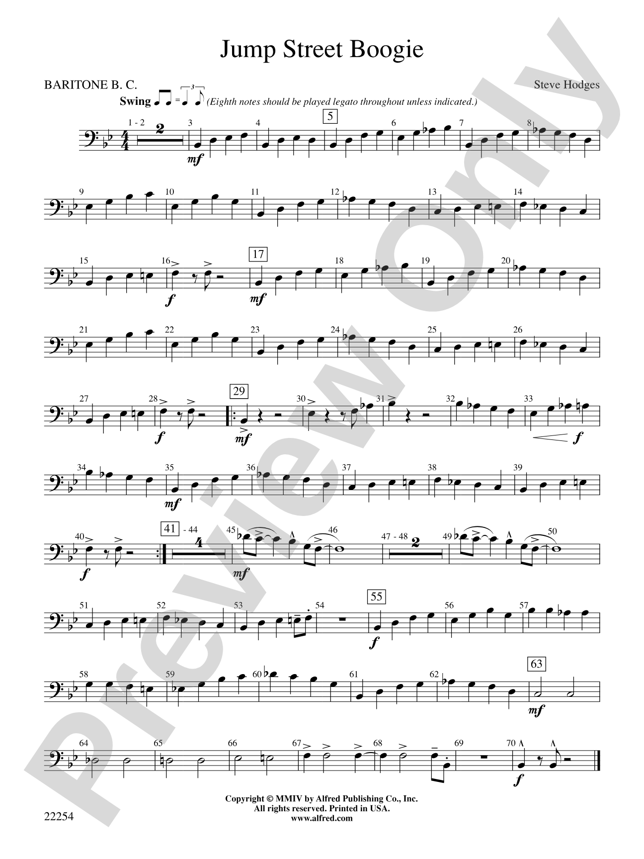 Jump Street Boogie: Baritone B.C.