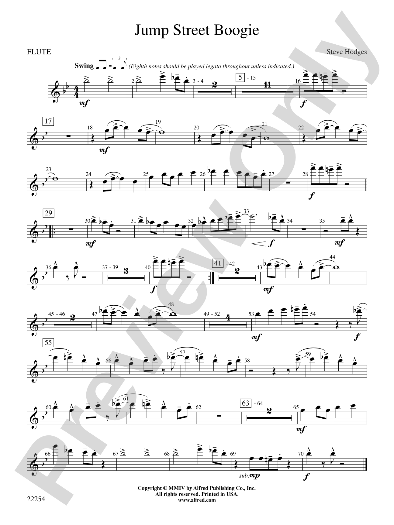 Jump Street Boogie: Flute