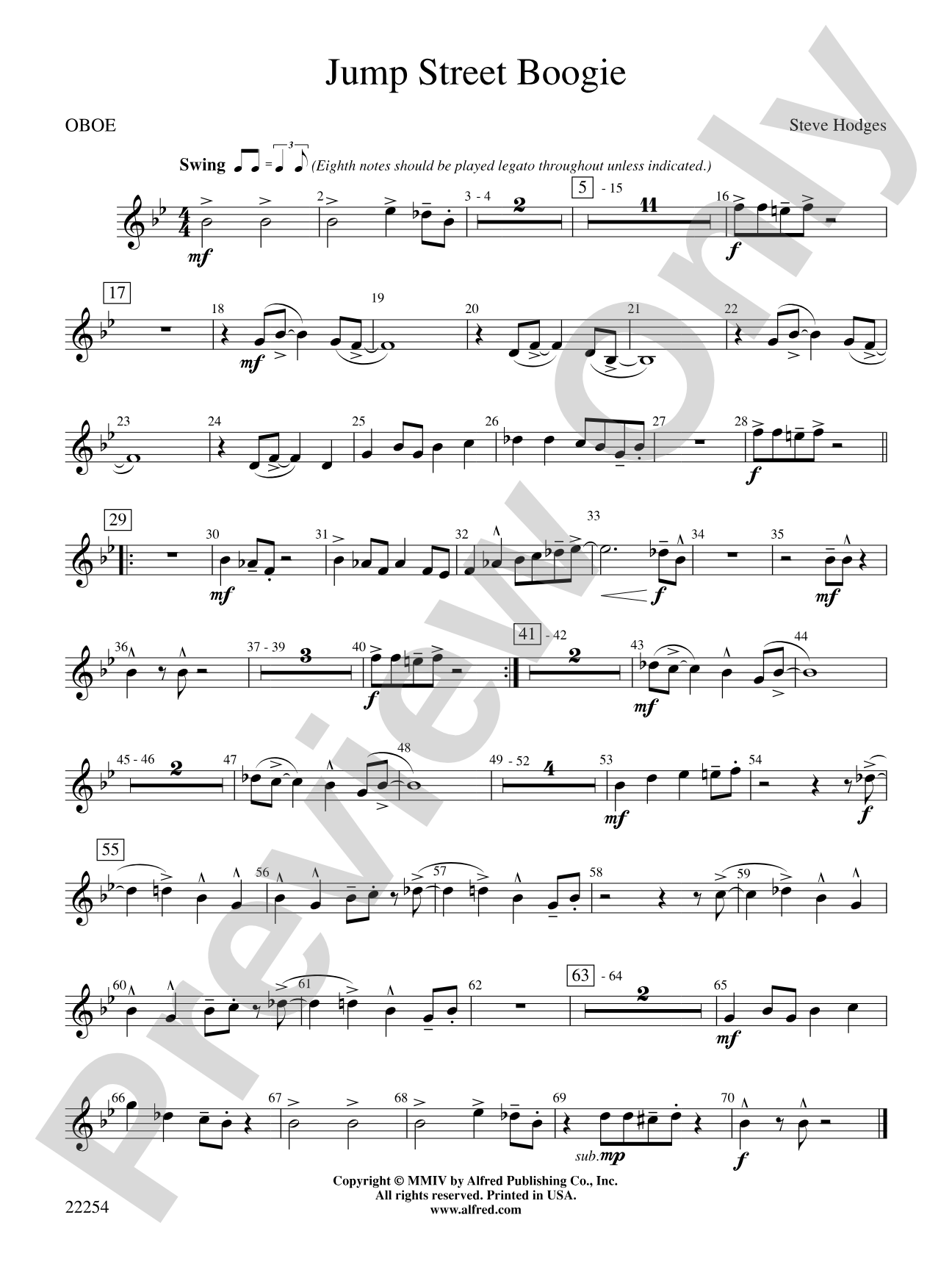 Jump Street Boogie: Oboe