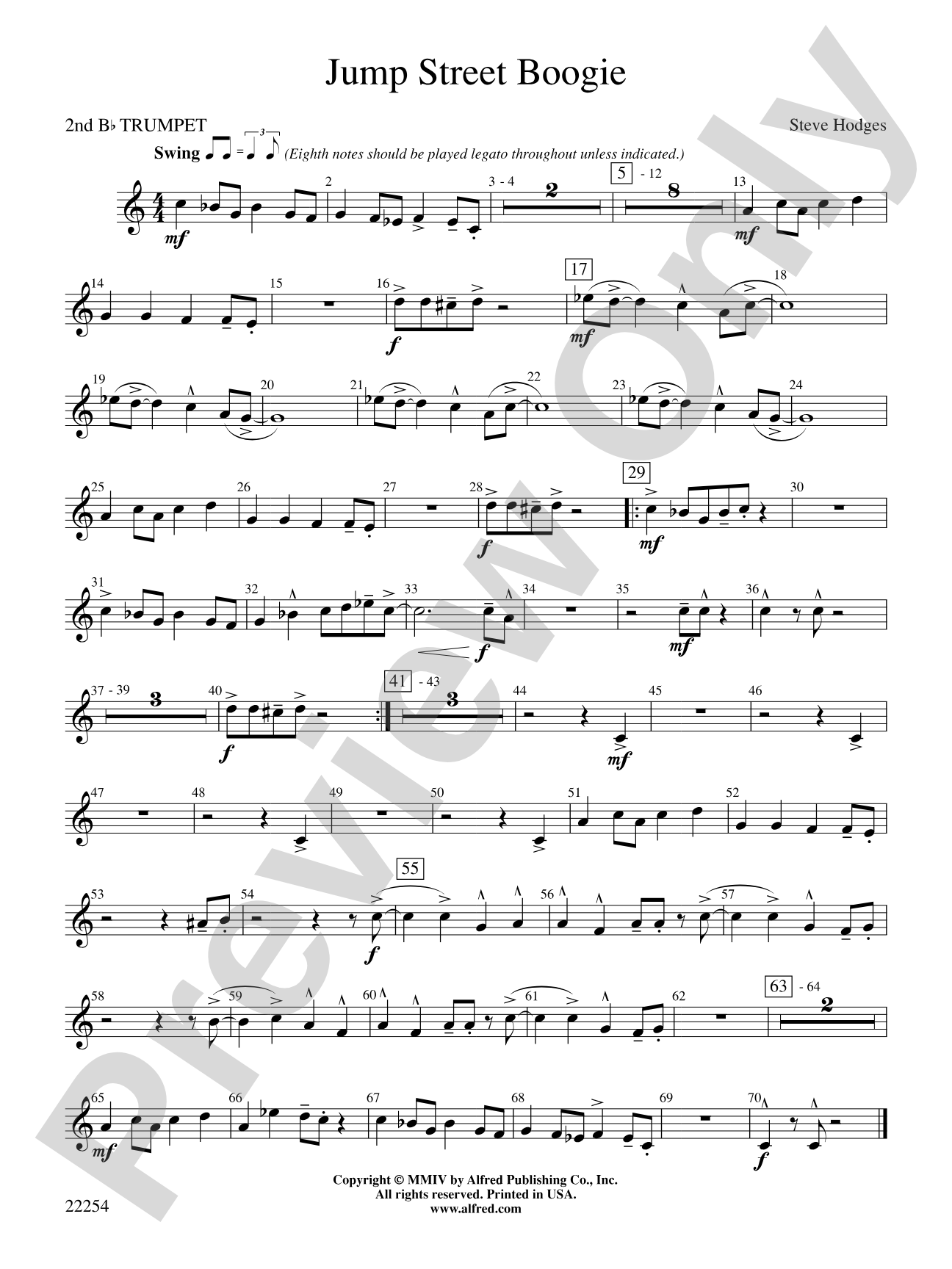 Jump Street Boogie: 2nd B-flat Trumpet