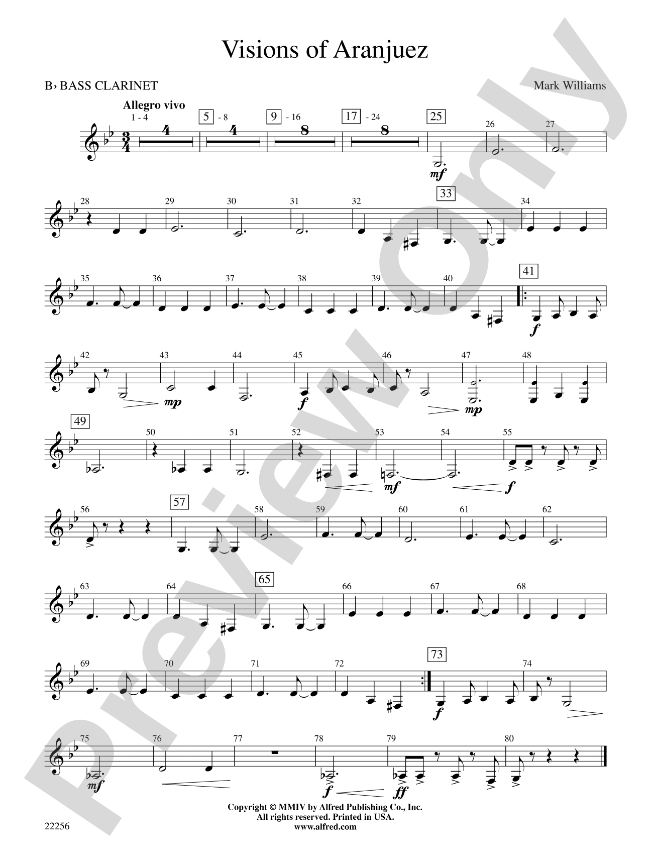 Visions of Aranjuez: B-flat Bass Clarinet