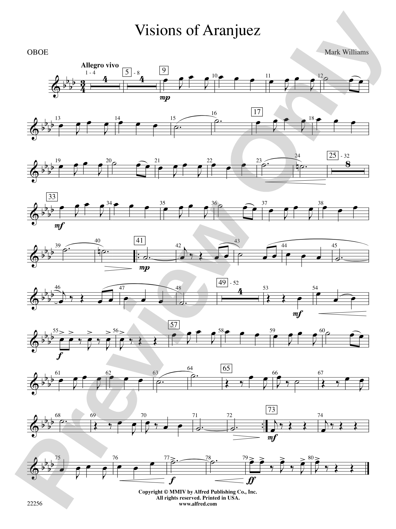 Visions of Aranjuez: Oboe
