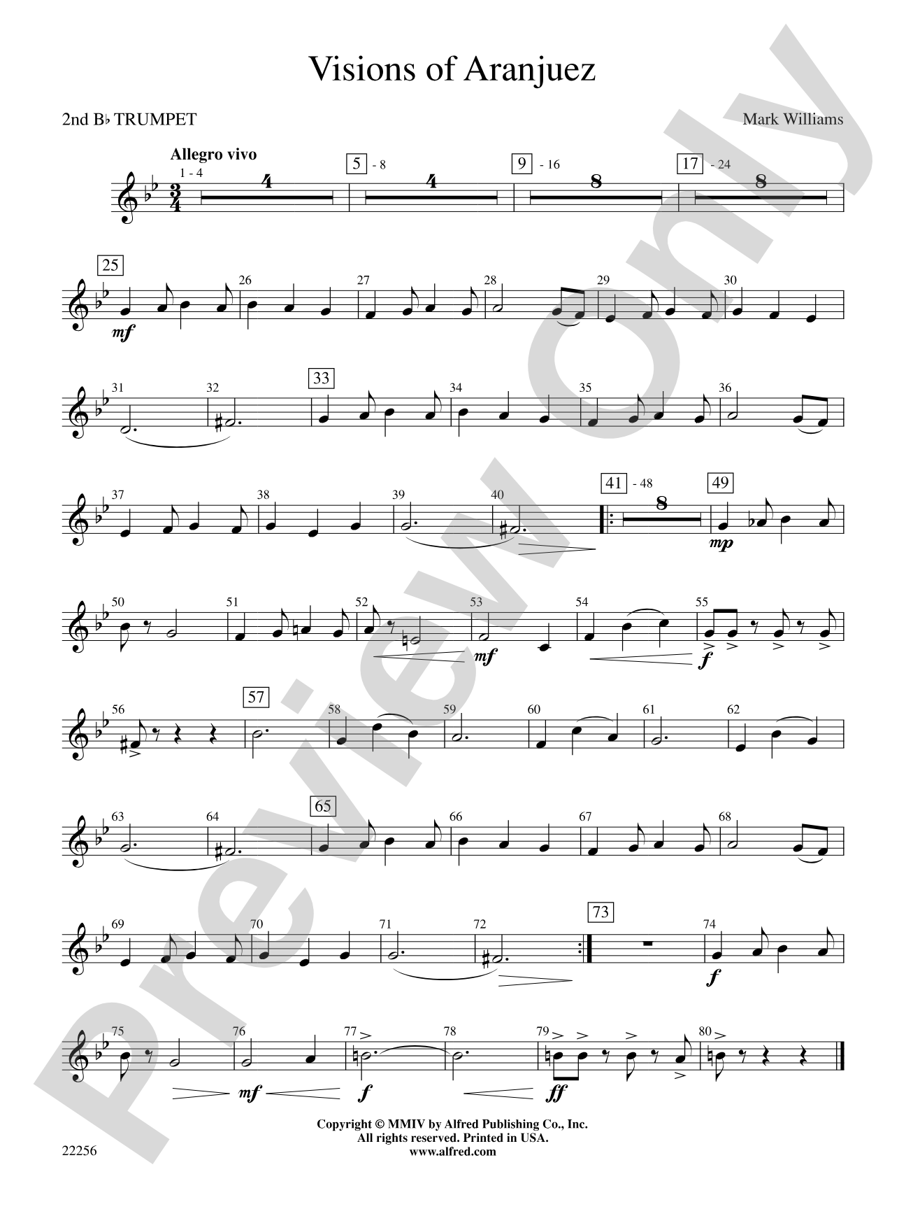 Visions of Aranjuez: 2nd B-flat Trumpet