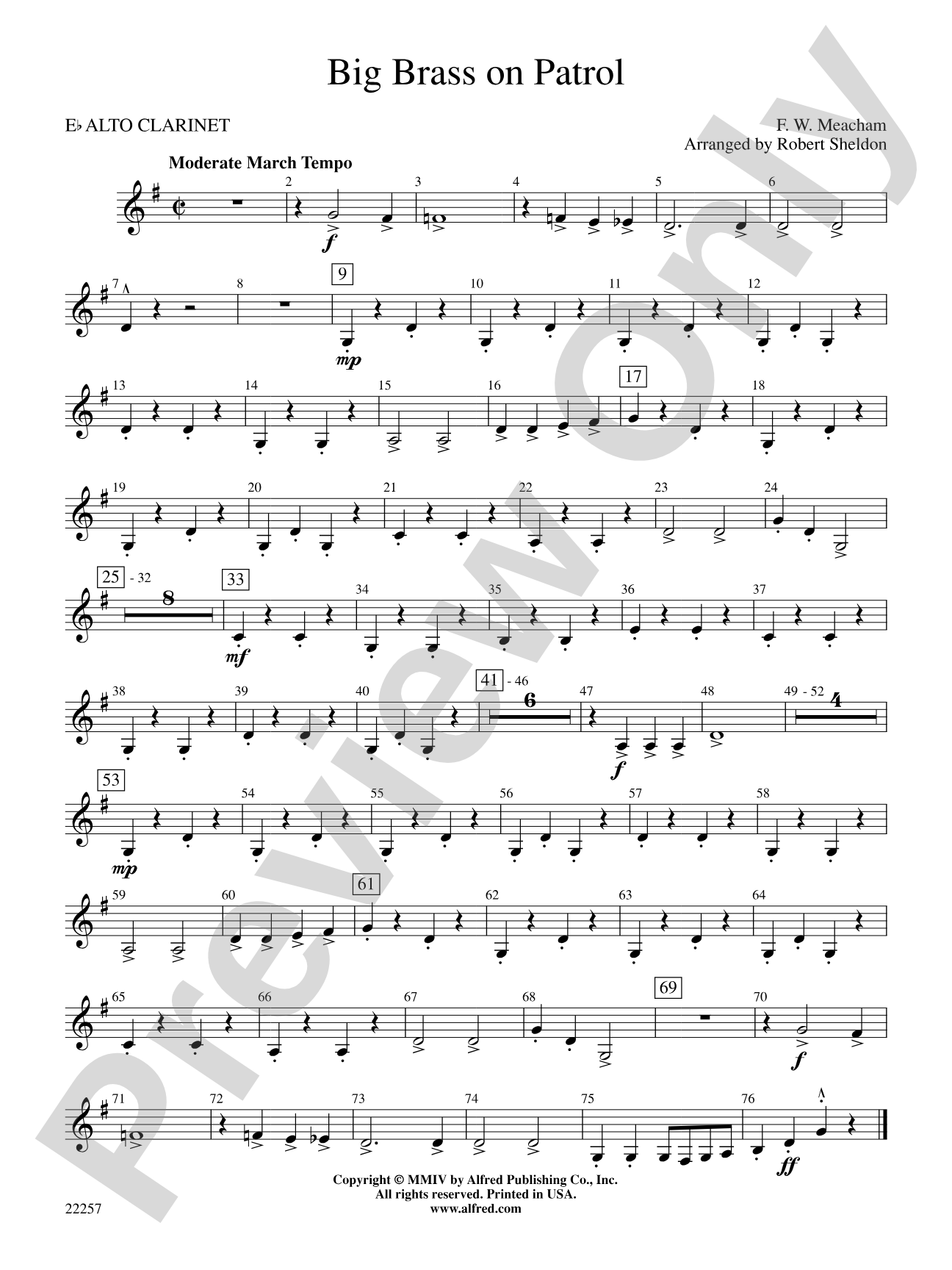 Big Brass on Patrol: E-flat Alto Clarinet