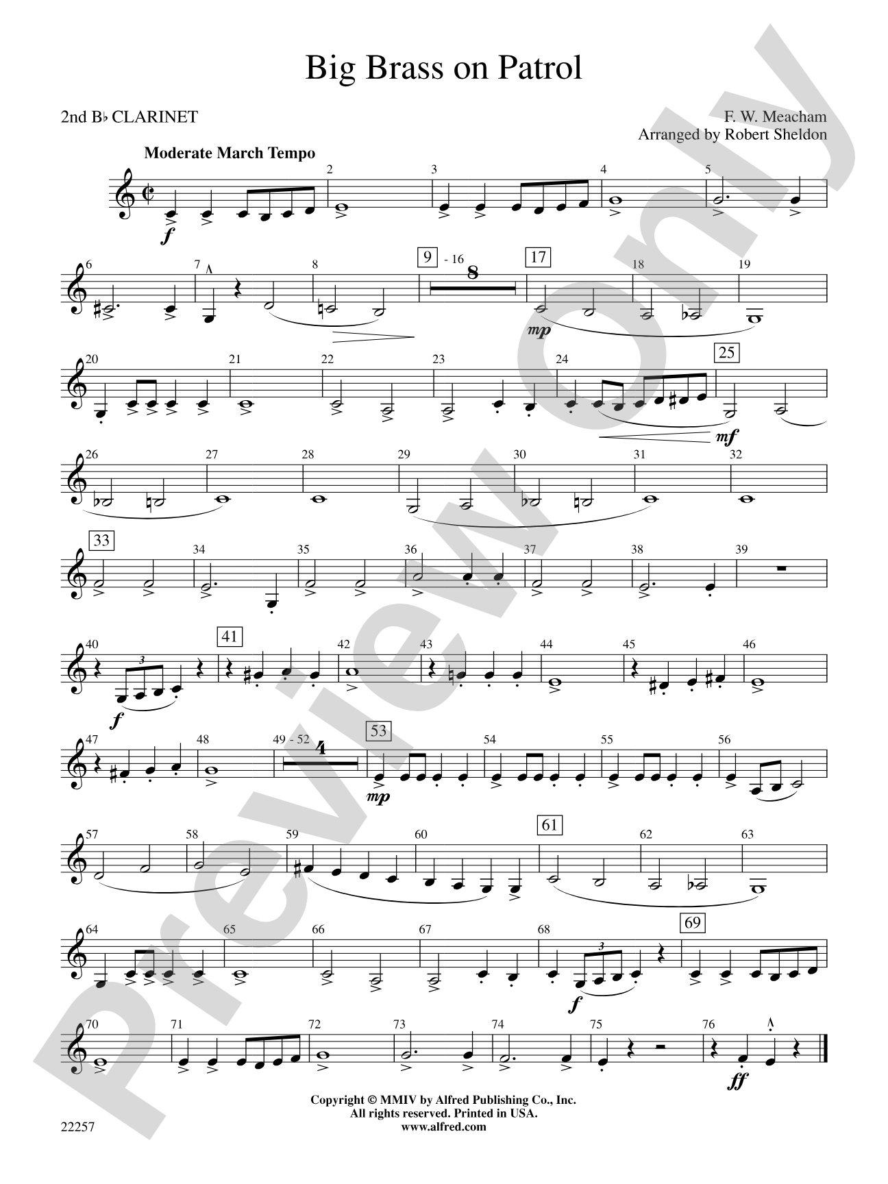 Big Brass on Patrol: 2nd B-flat Clarinet
