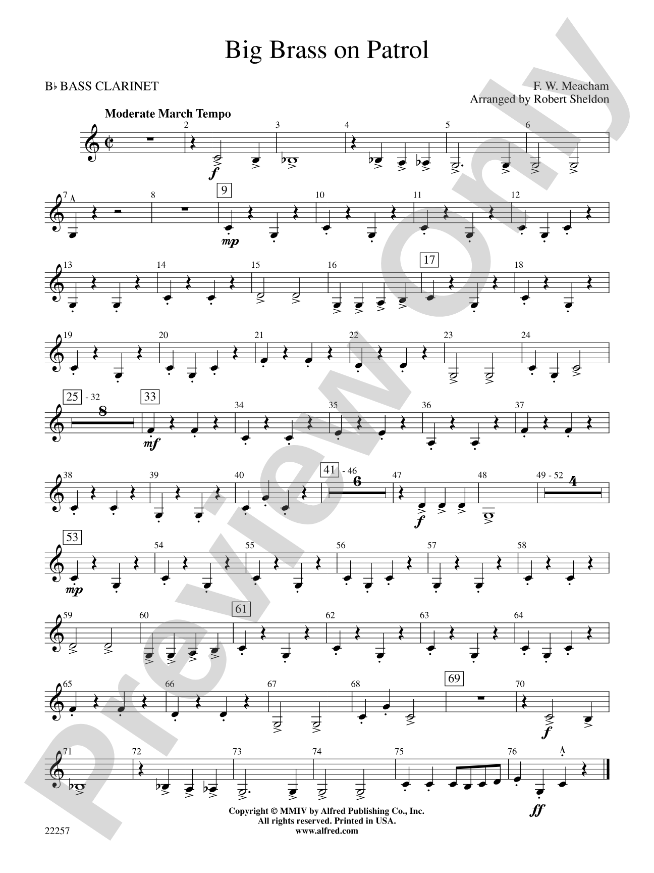 Big Brass on Patrol: B-flat Bass Clarinet