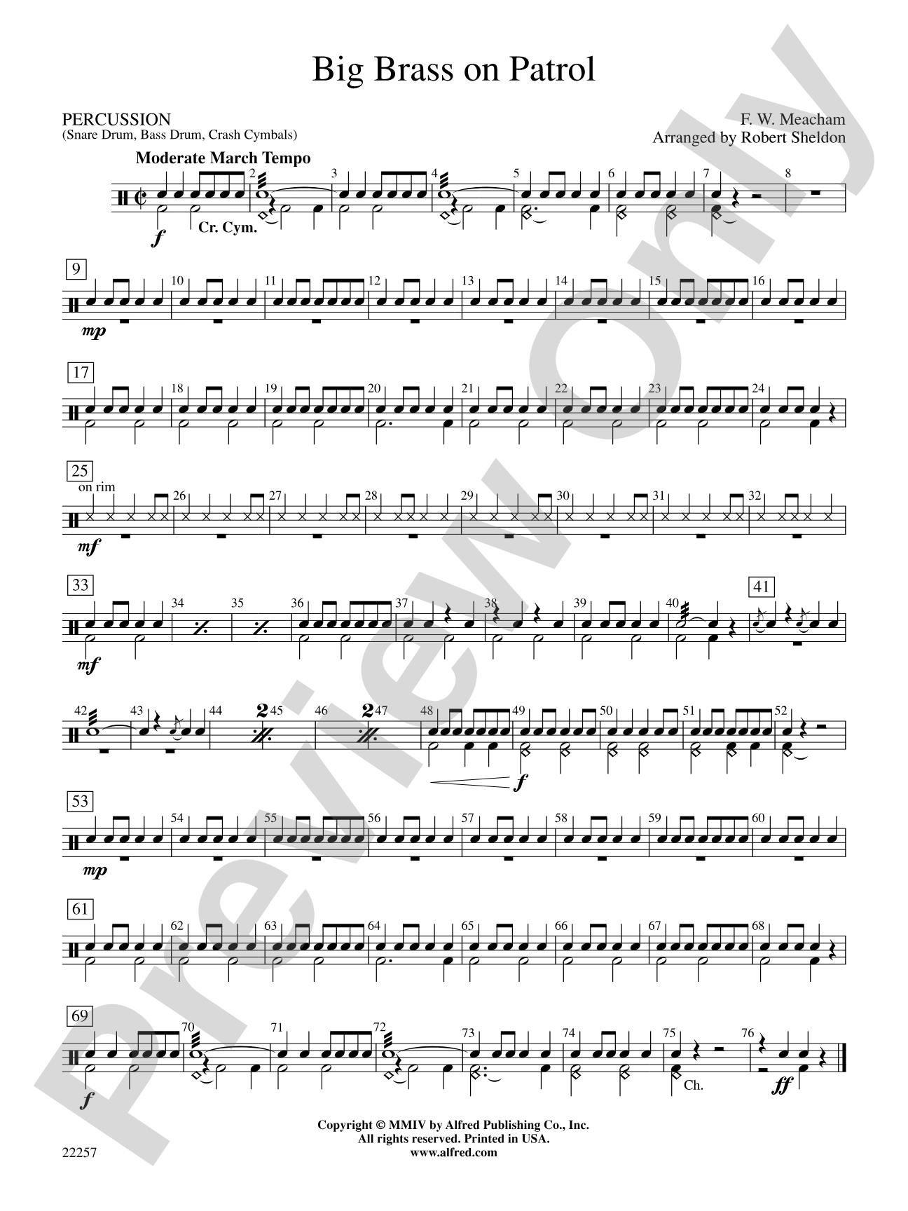 Big Brass on Patrol: 1st Percussion