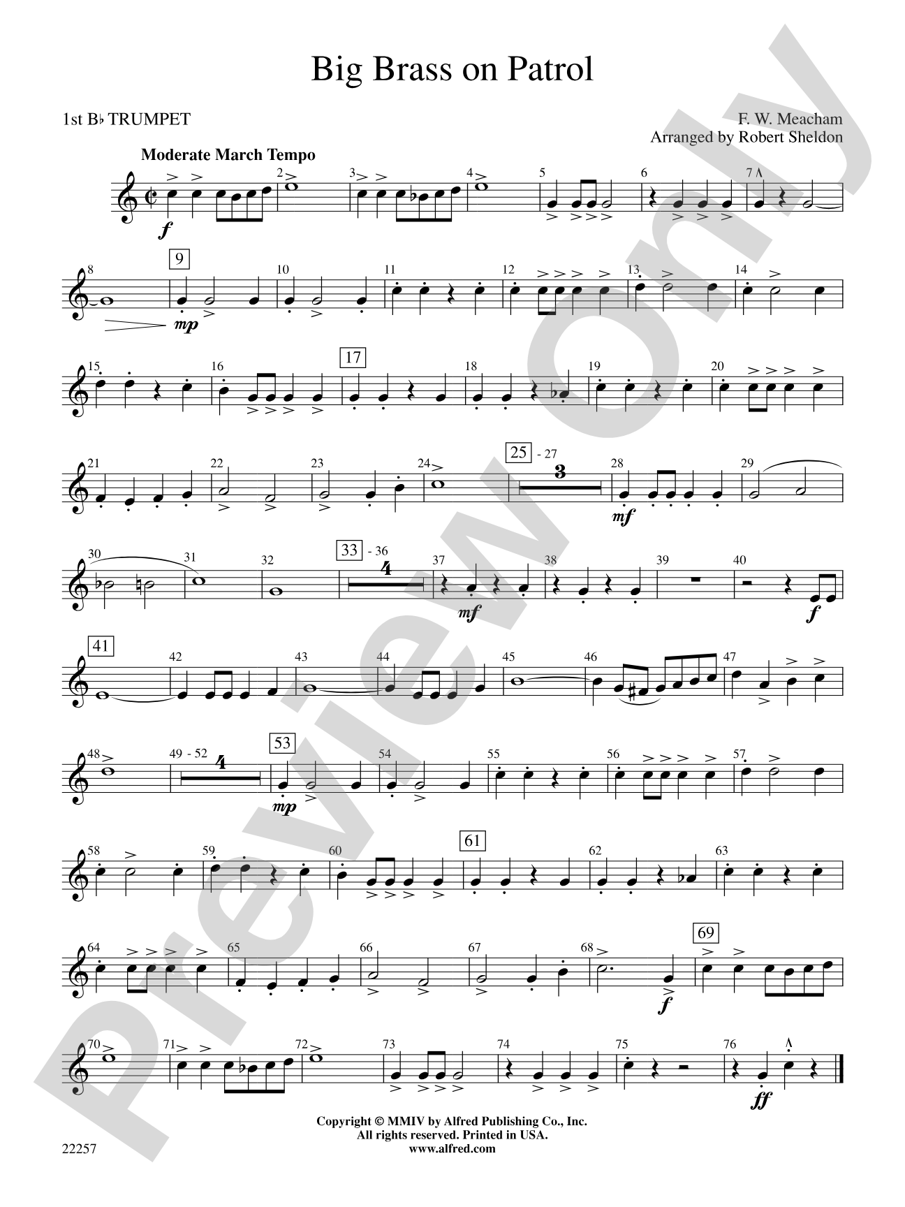 Big Brass on Patrol: 1st B-flat Trumpet