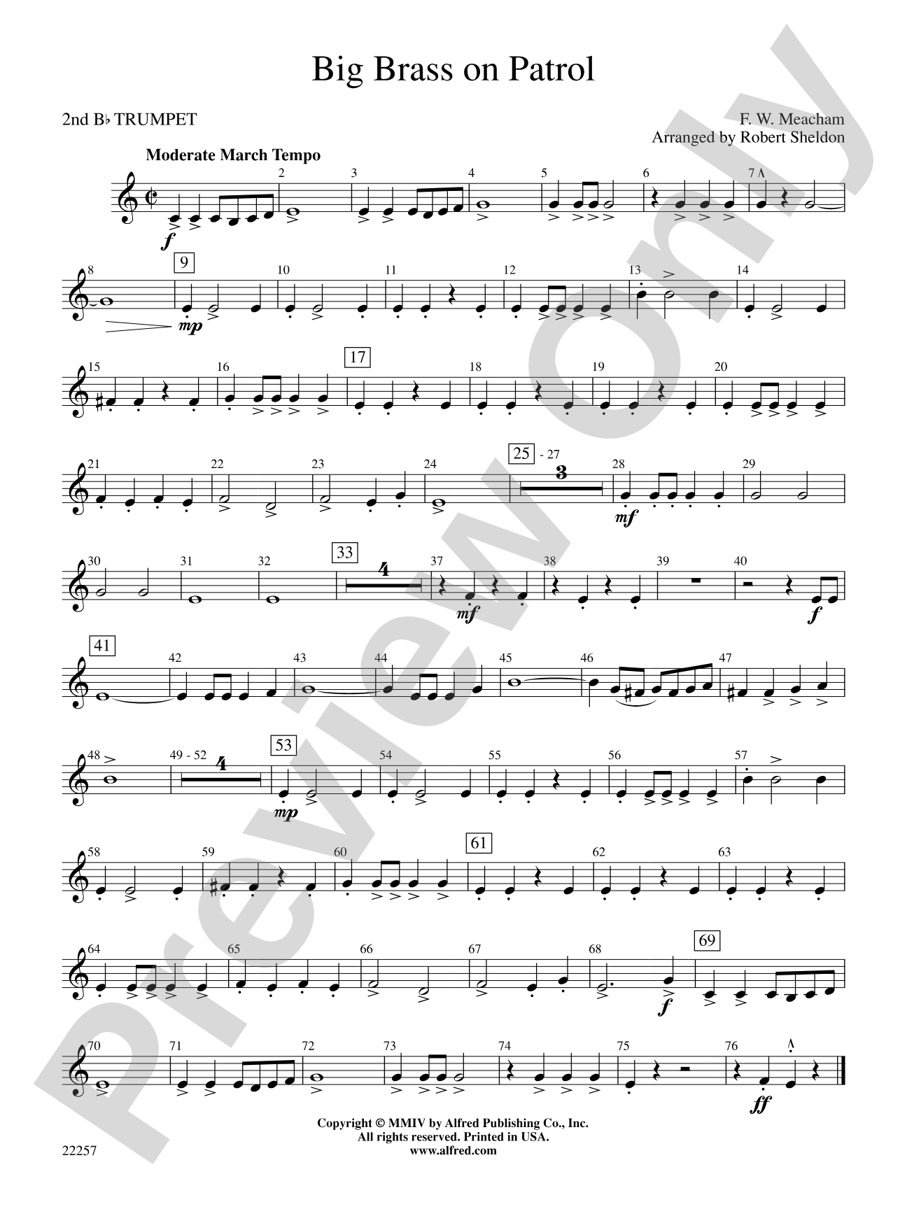 Big Brass on Patrol: 2nd B-flat Trumpet