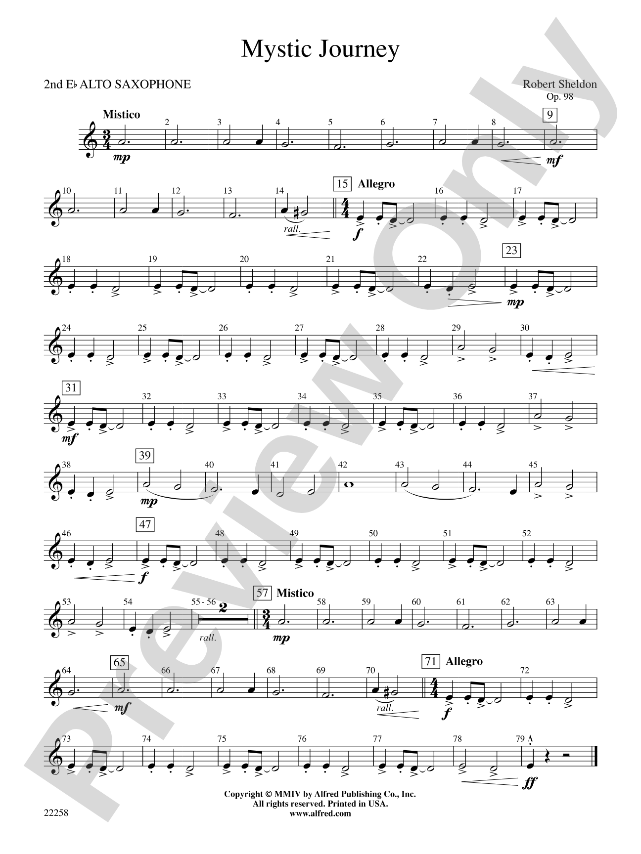 Mystic Journey: 2nd E-flat Alto Saxophone