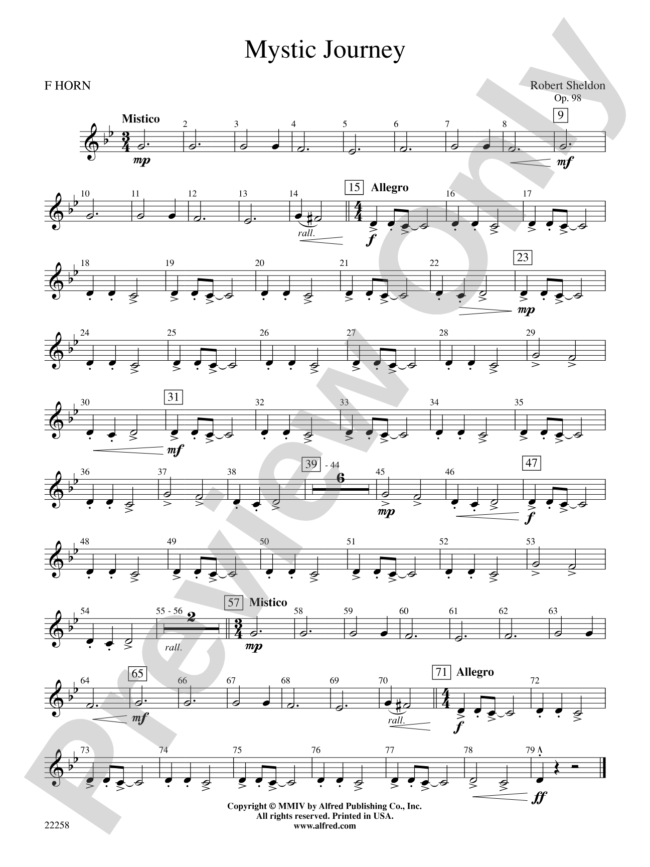 Mystic Journey: 1st F Horn