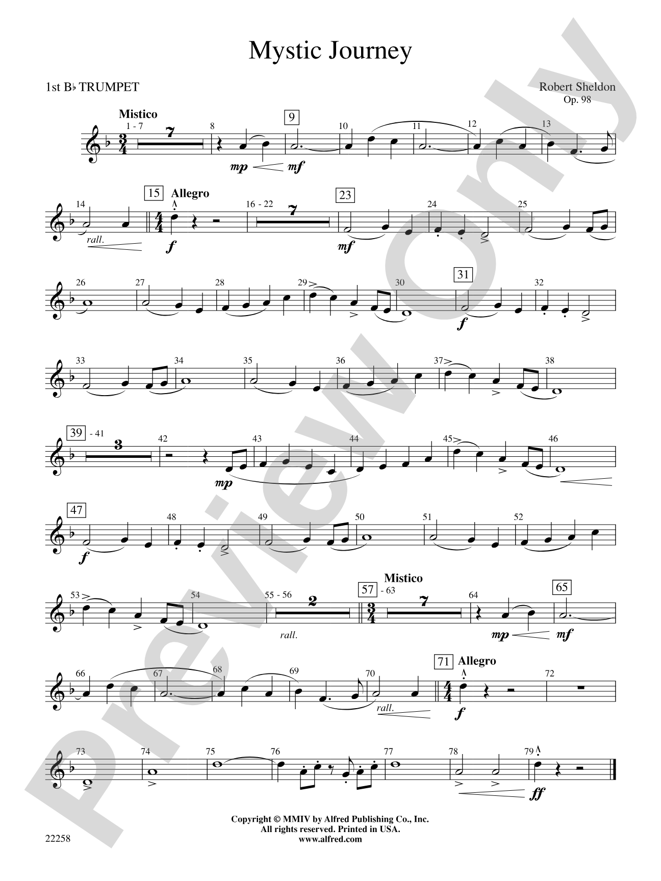 Mystic Journey: 1st B-flat Trumpet