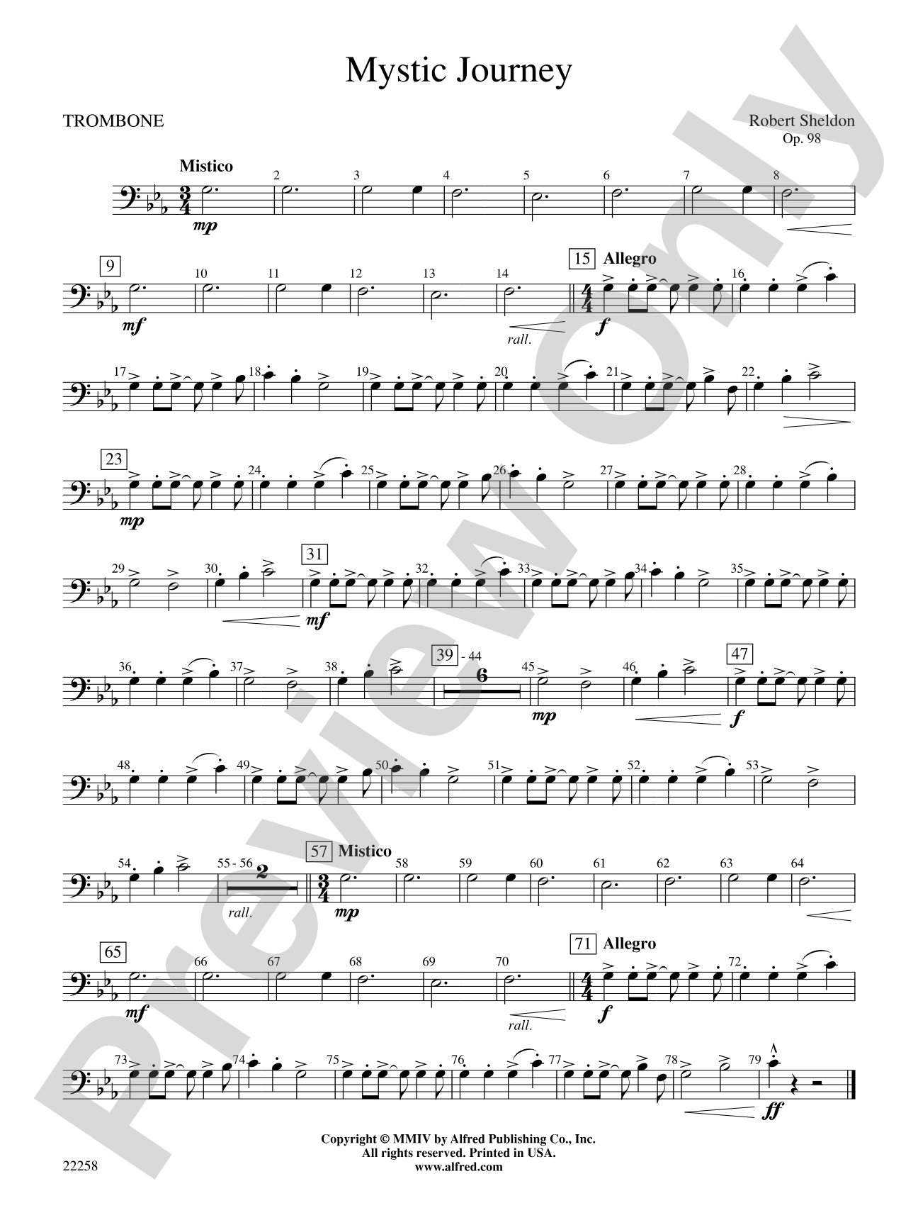 Mystic Journey: 1st Trombone