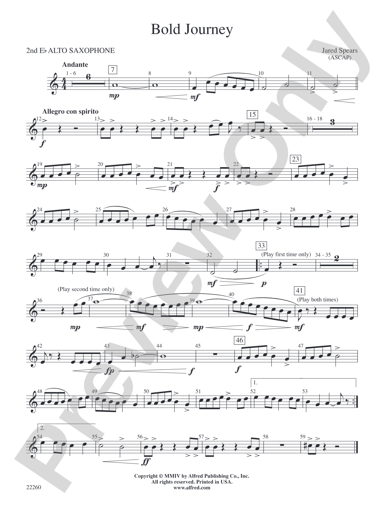 Bold Journey: 2nd E-flat Alto Saxophone