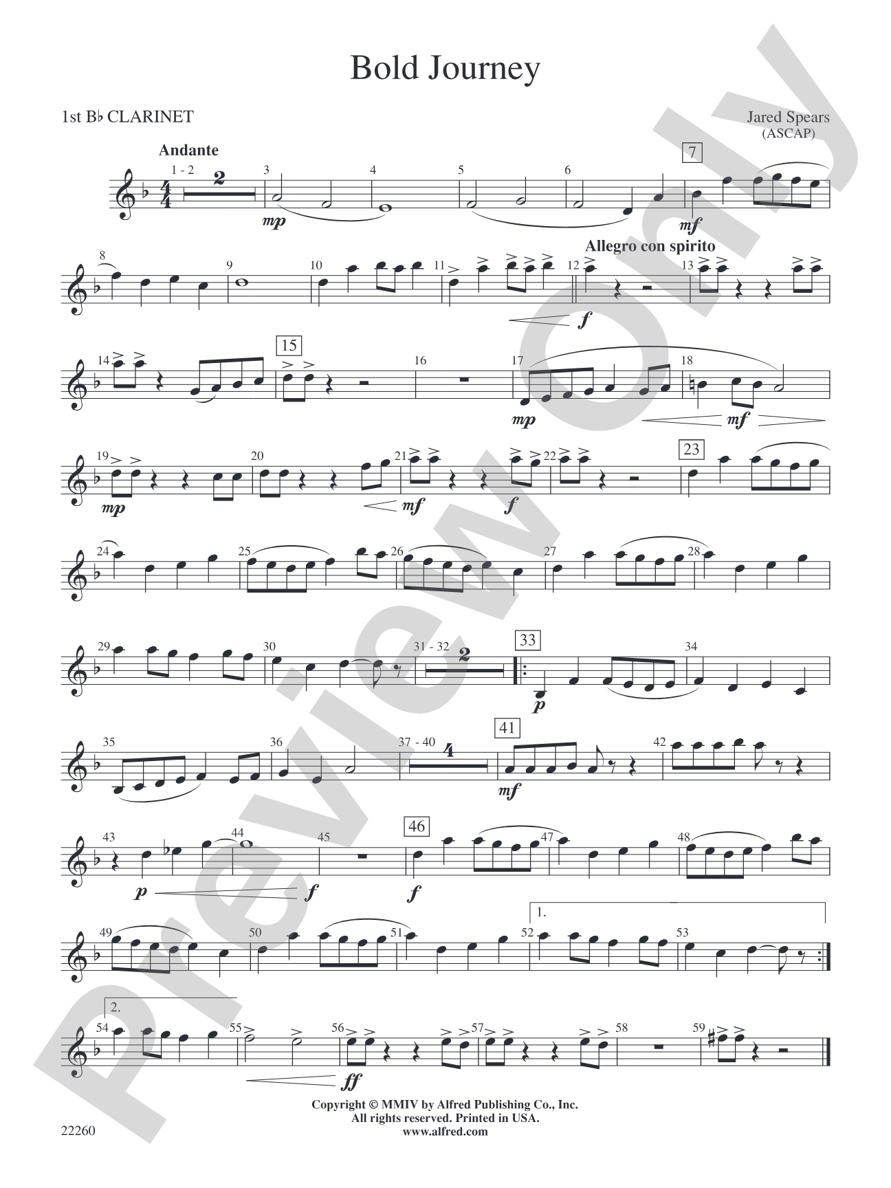 Bold Journey: 1st B-flat Clarinet
