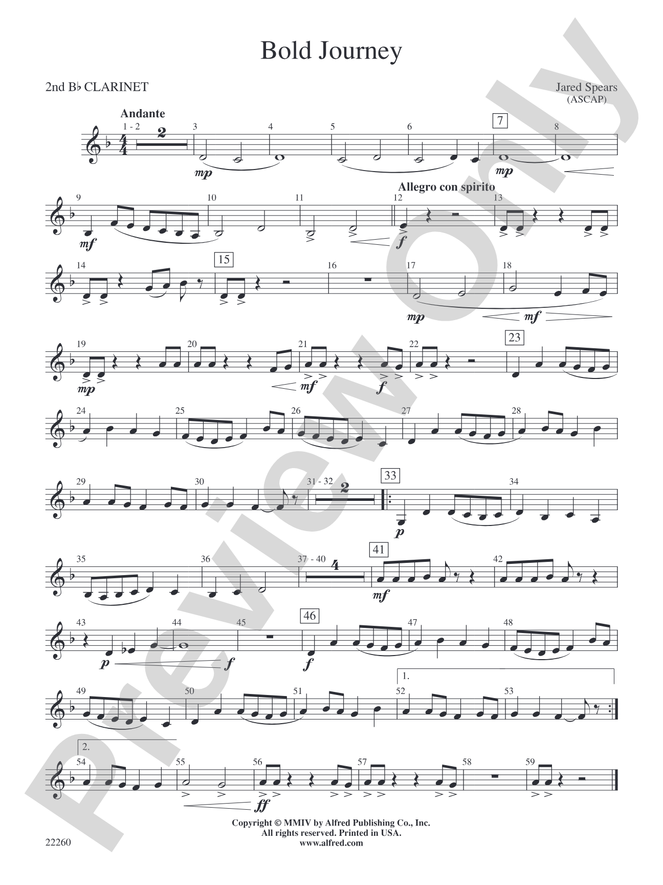 Bold Journey: 2nd B-flat Clarinet