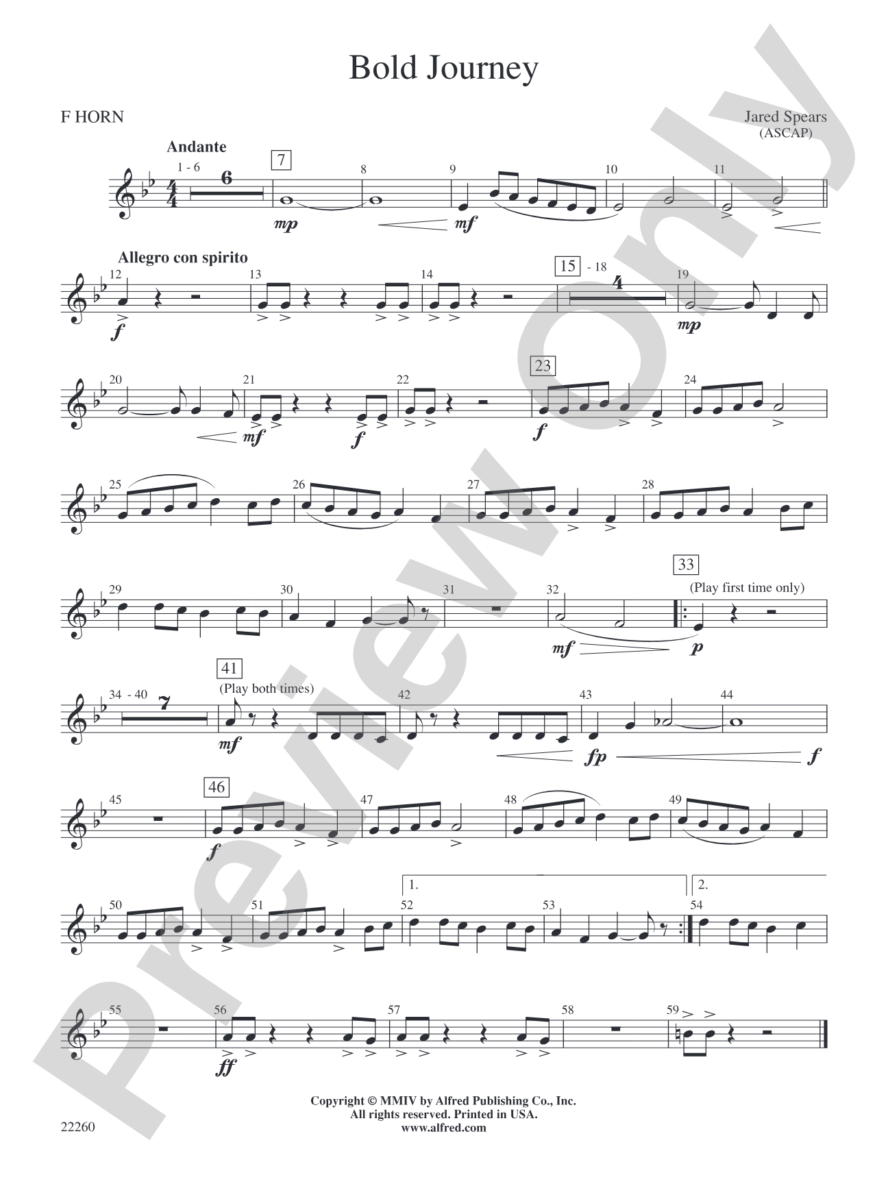 Bold Journey: 1st F Horn