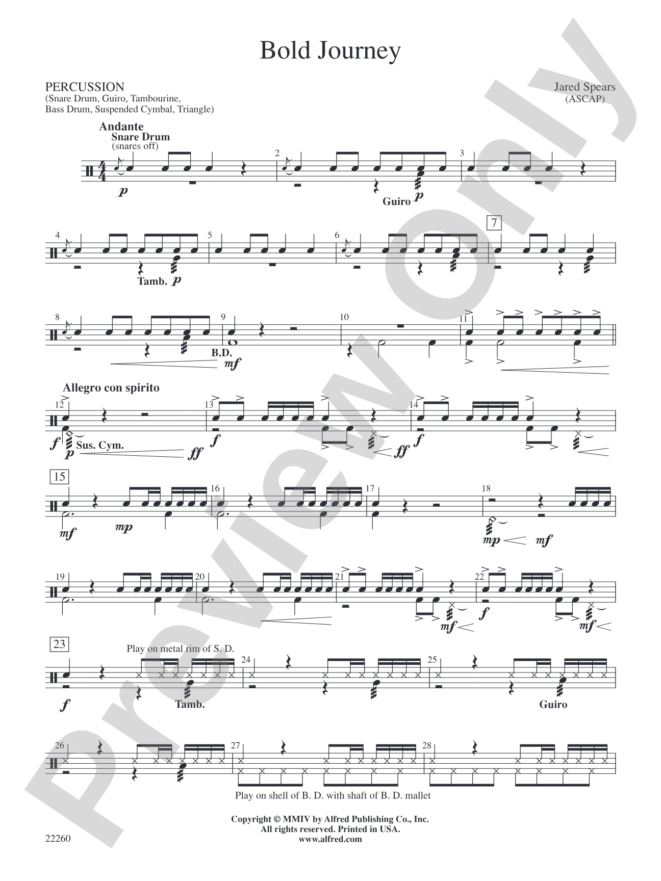 Bold Journey: 1st Percussion