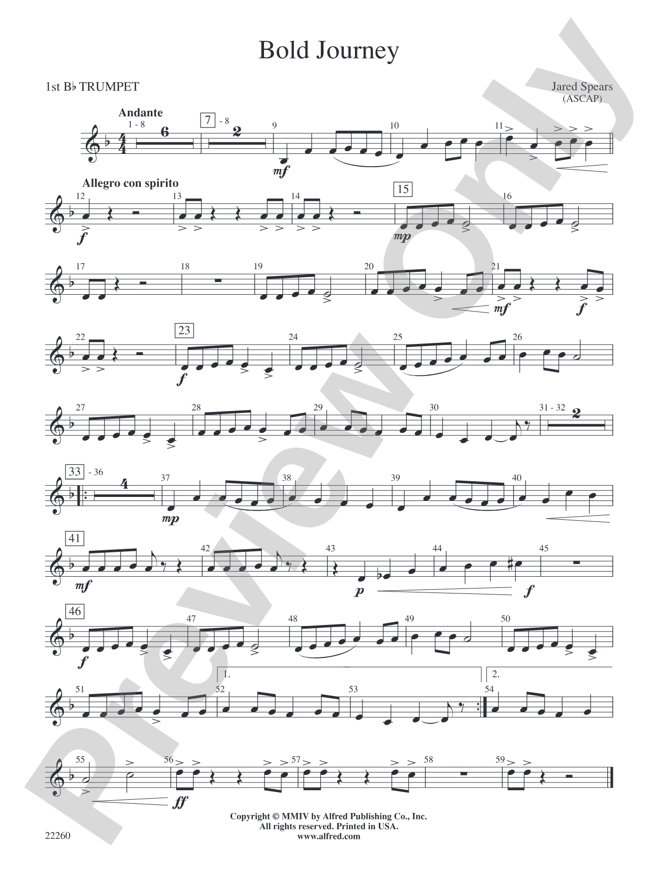 Bold Journey: 1st B-flat Trumpet