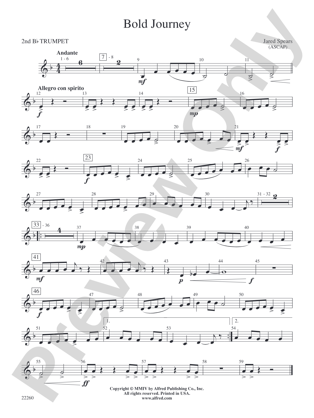 Bold Journey: 2nd B-flat Trumpet