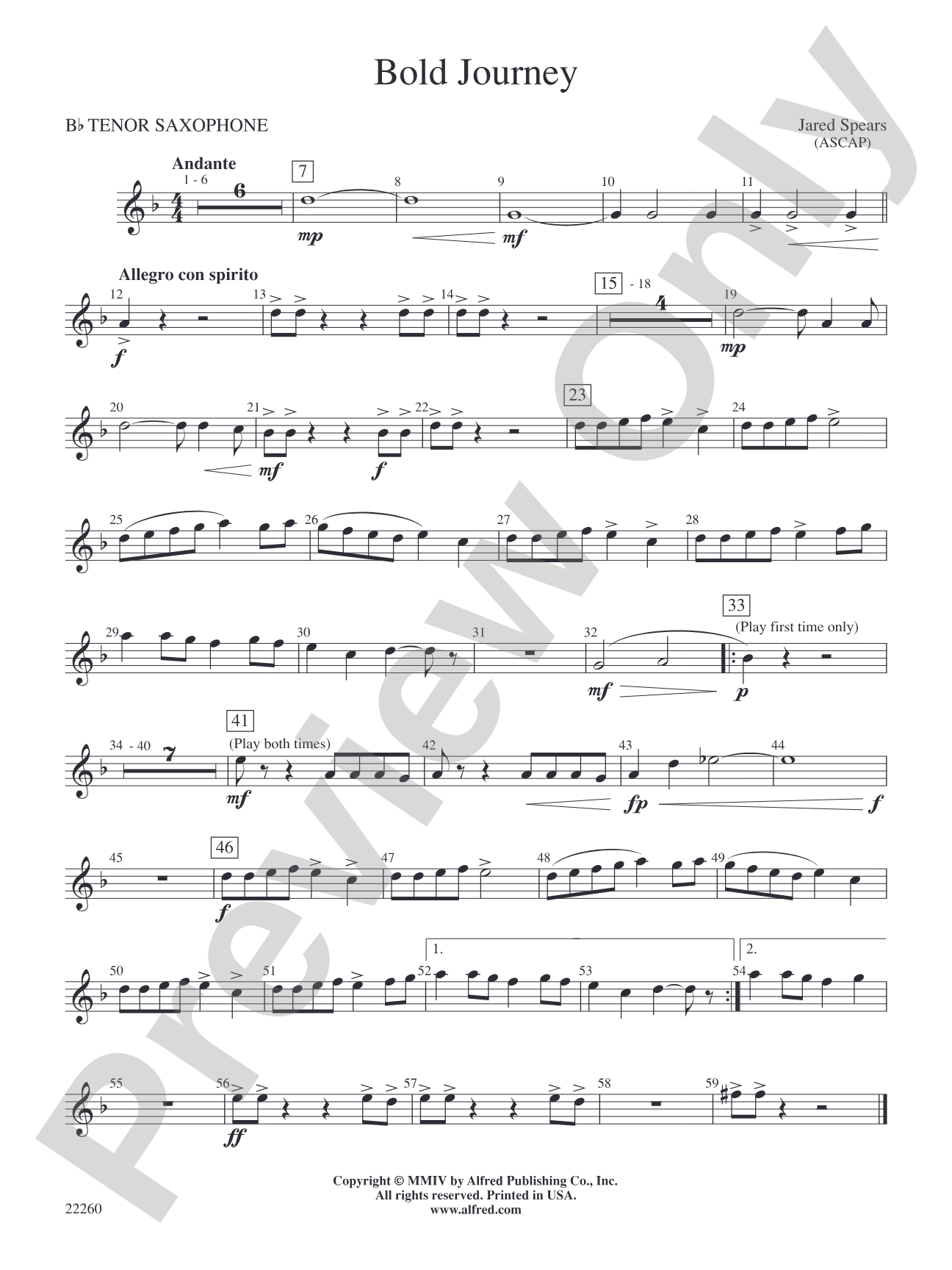 Bold Journey: B-flat Tenor Saxophone