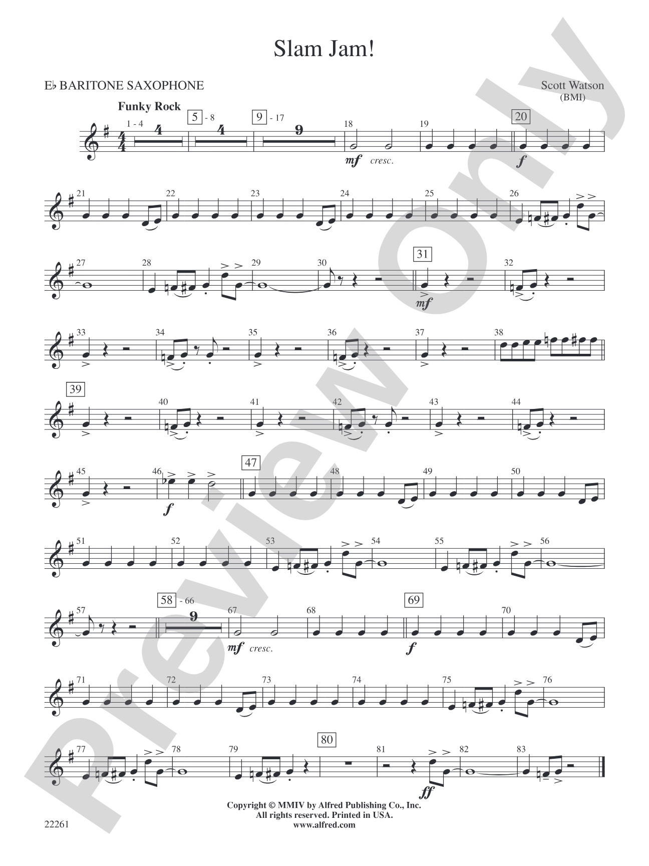 Slam Jam!: E-flat Baritone Saxophone