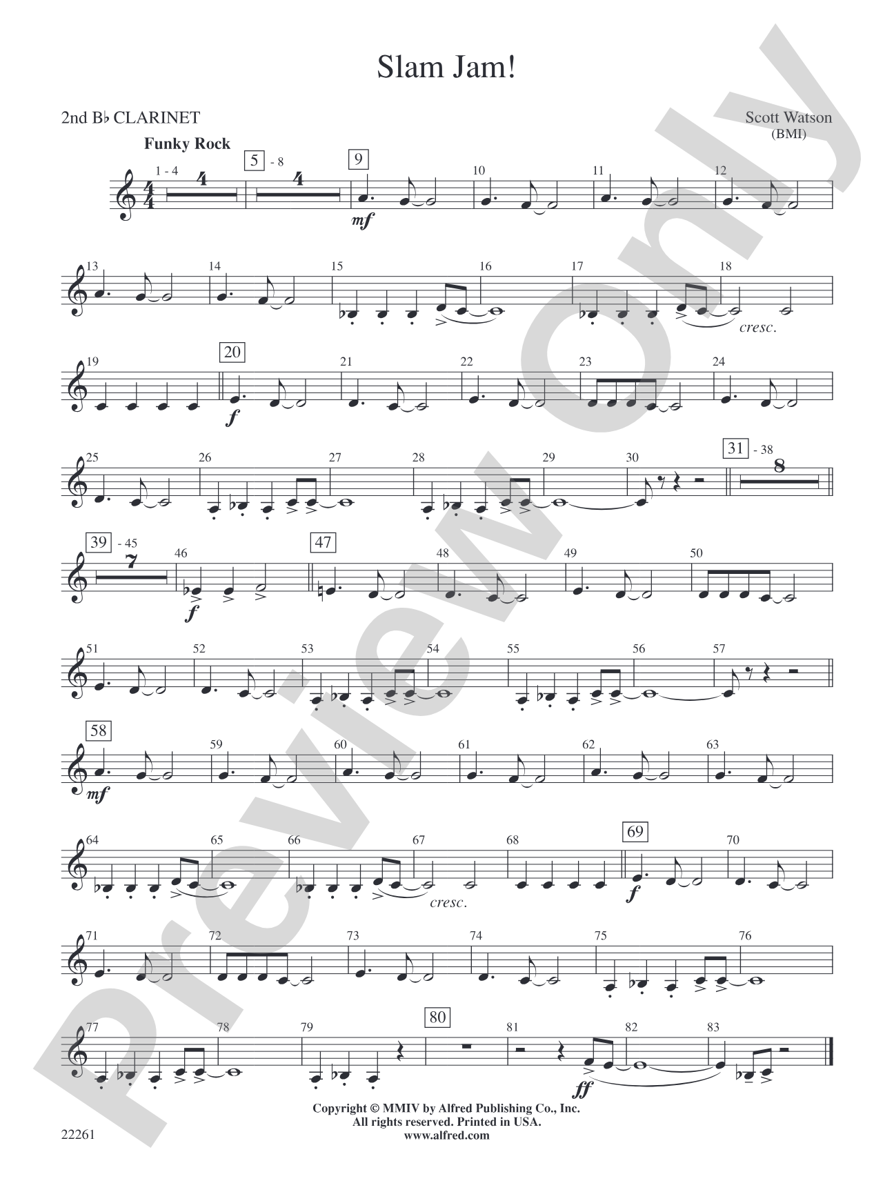 Slam Jam!: 2nd B-flat Clarinet